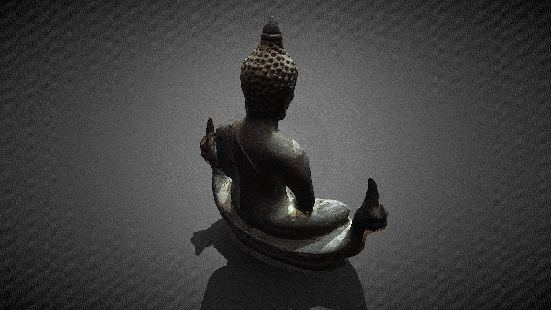 Character - Buddhahood statue 3D model_6