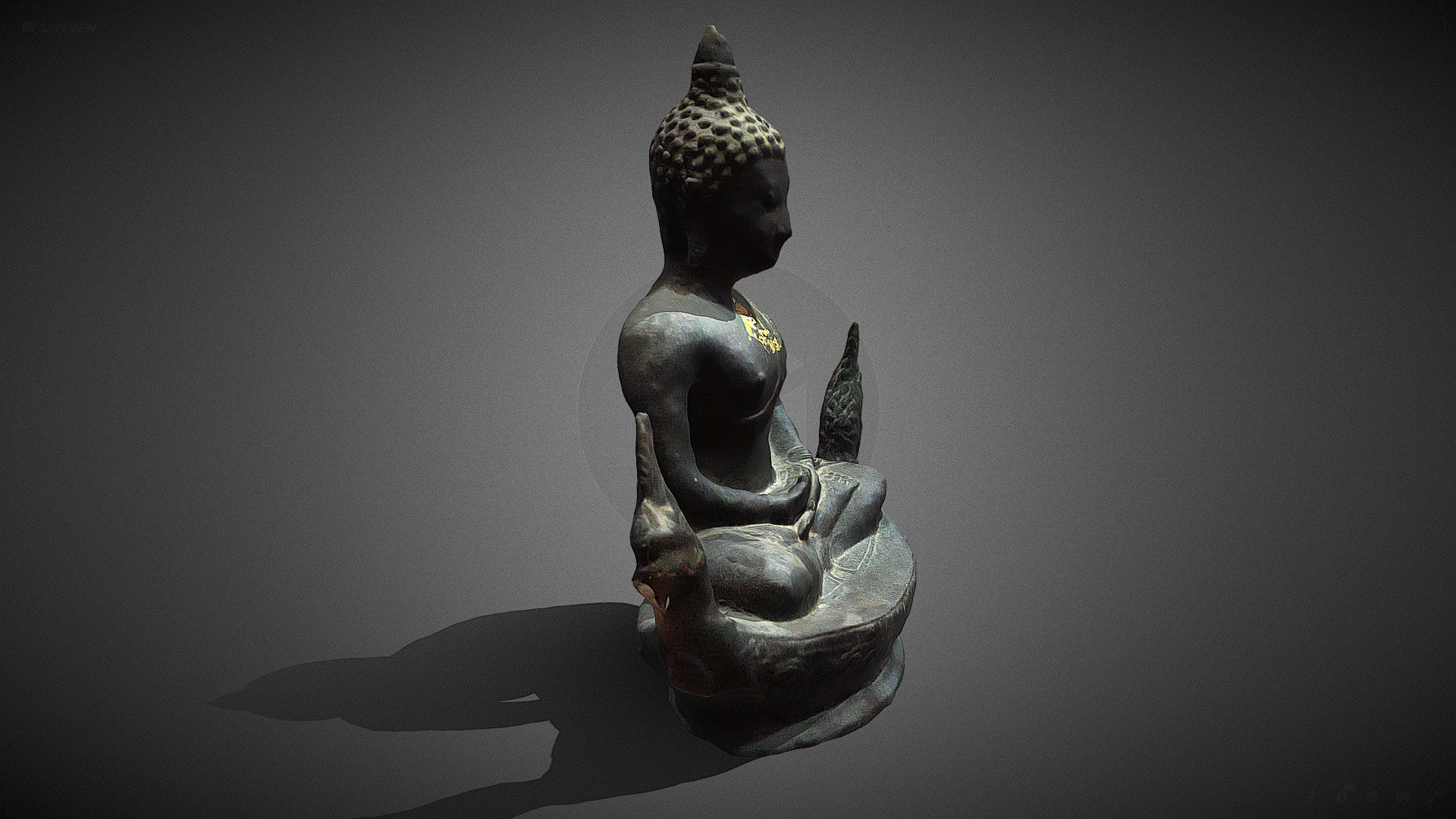Character - Buddhahood statue 3D model_19