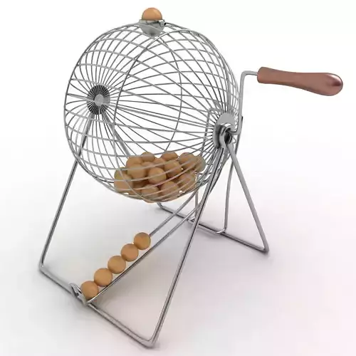 Vintage Wire Bingo Cage 3D model