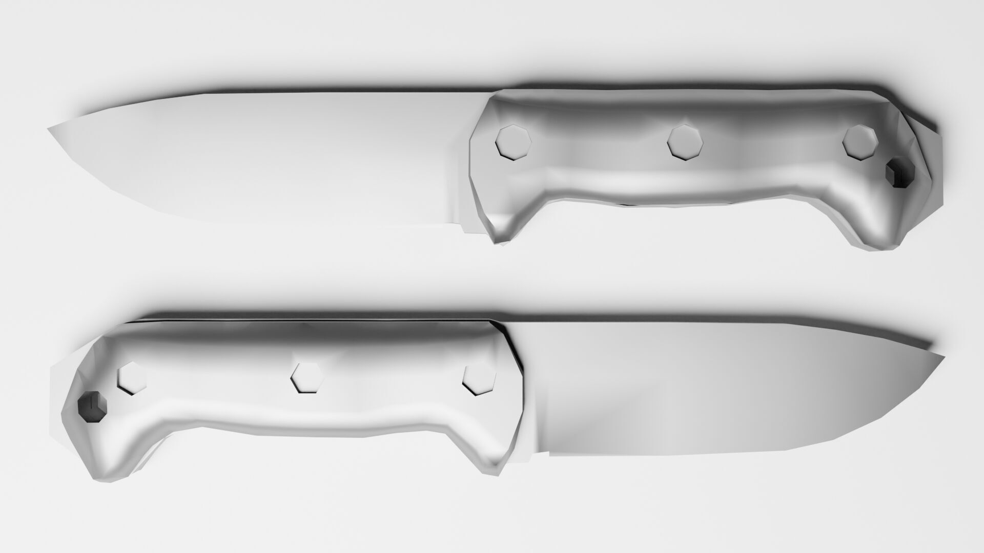 KA-BAR BK-2 Knife Low-poly 3D model_13