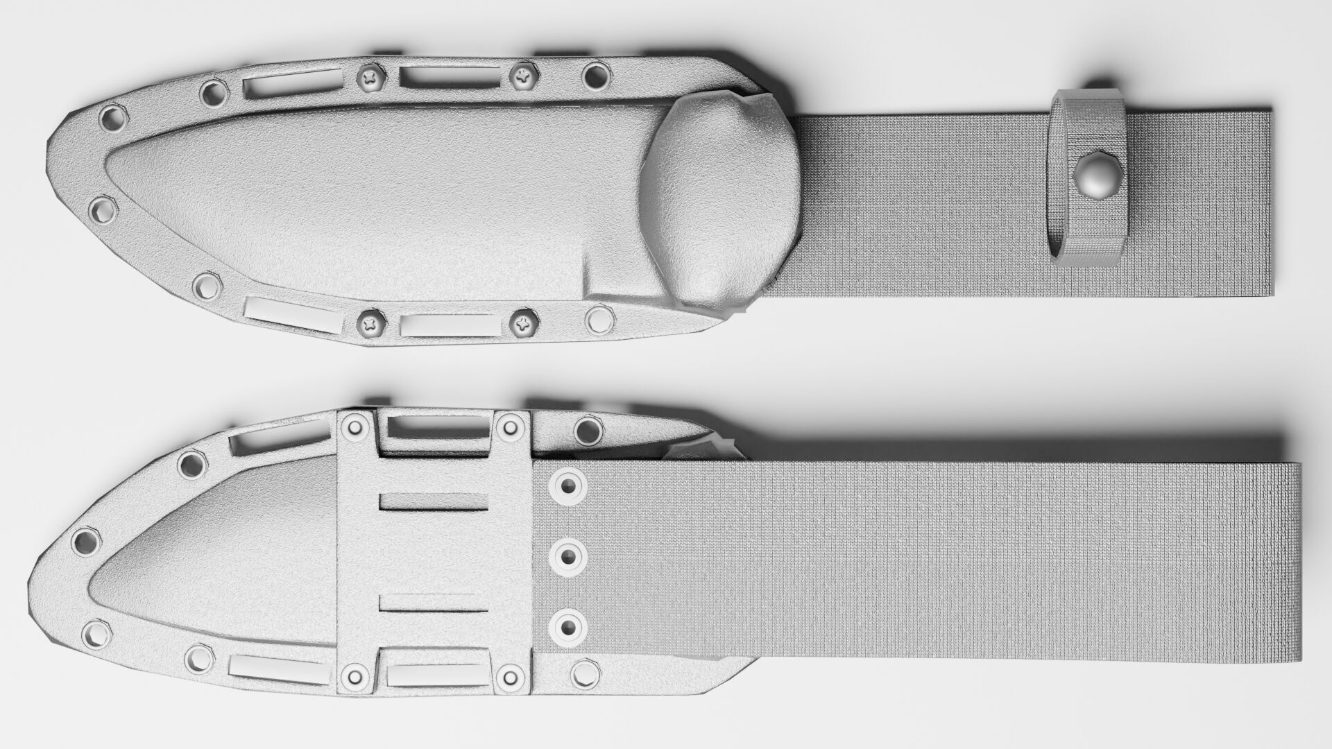 KA-BAR BK-2 Knife Low-poly 3D model_19