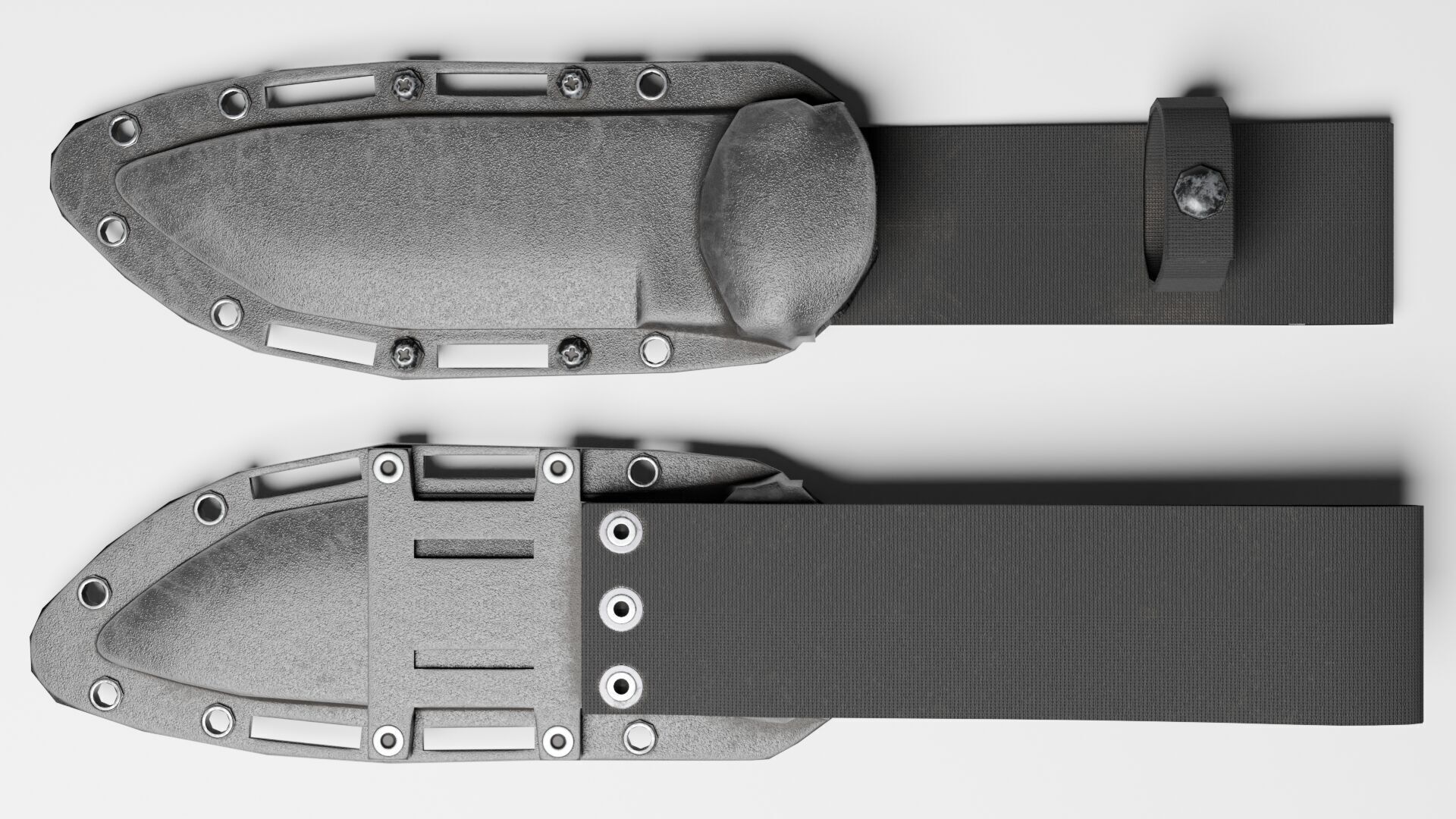 KA-BAR BK-2 Knife Low-poly 3D model_4