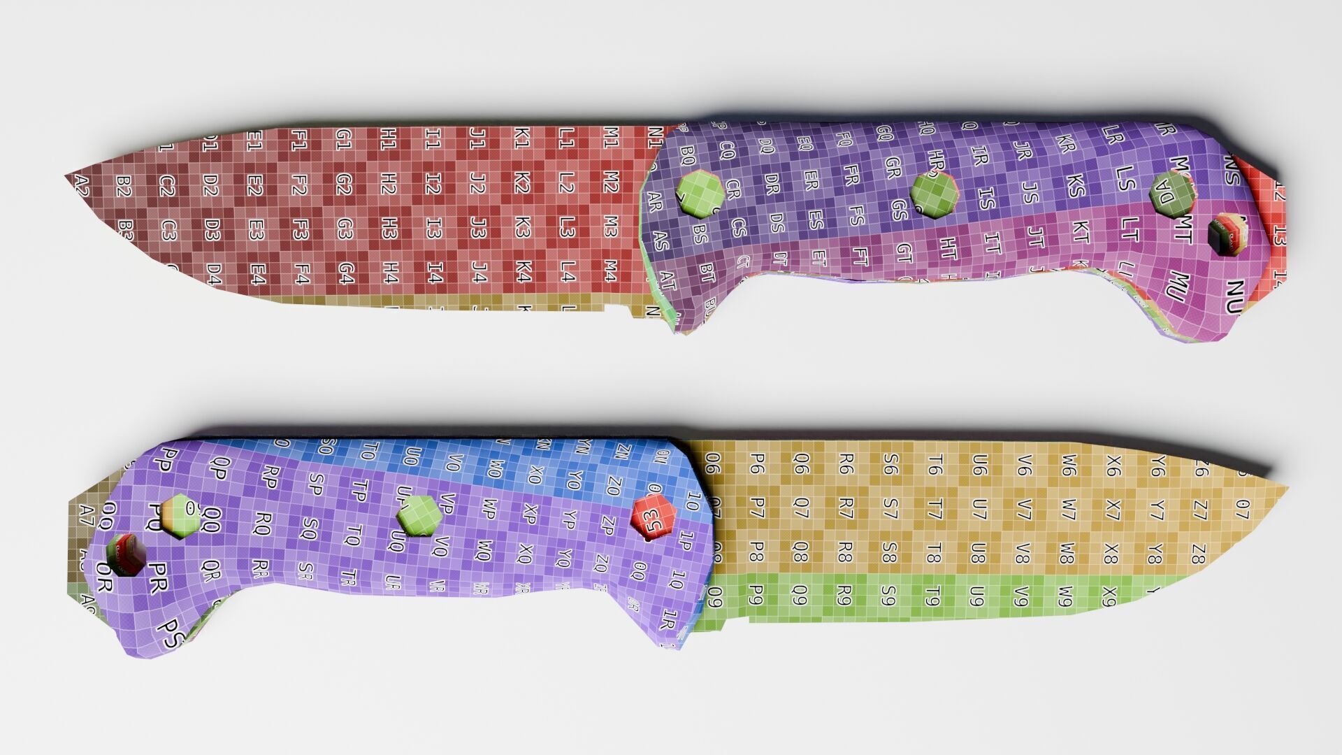 KA-BAR BK-2 Knife Low-poly 3D model_23