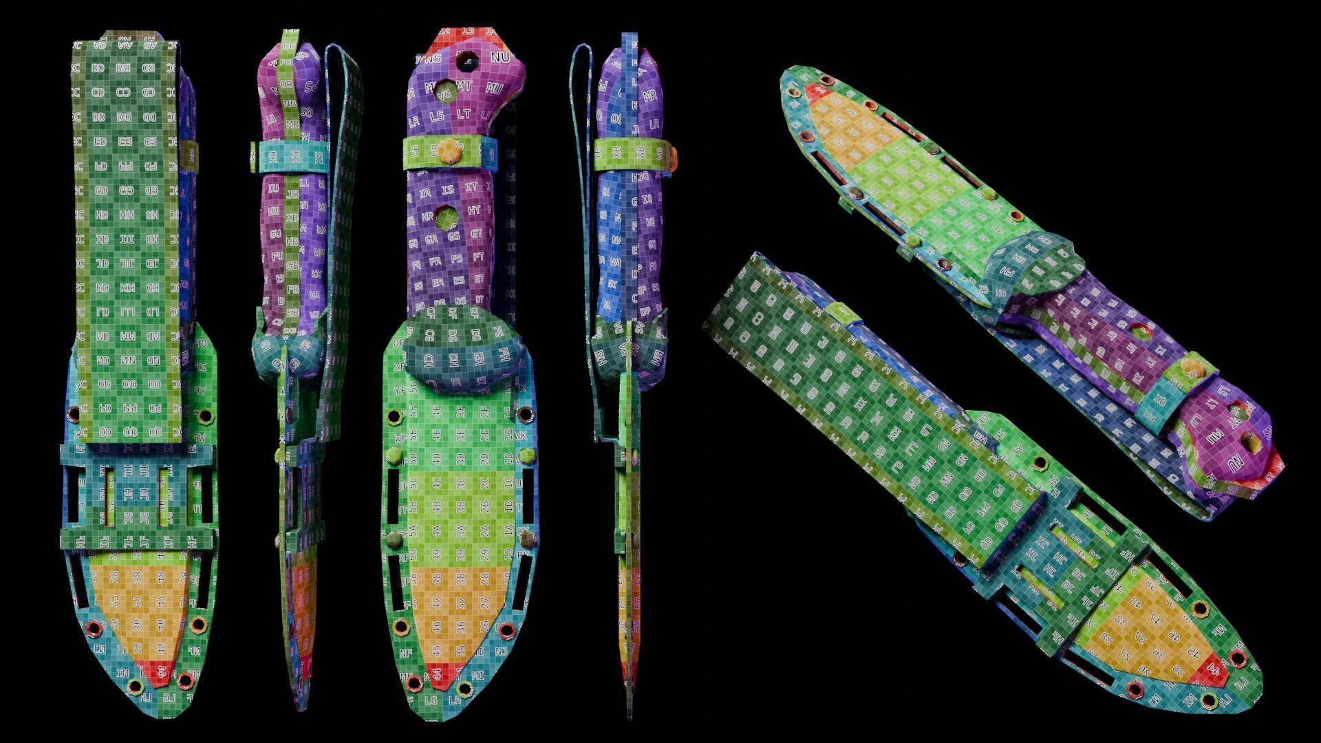 KA-BAR BK-2 Knife Low-poly 3D model_26