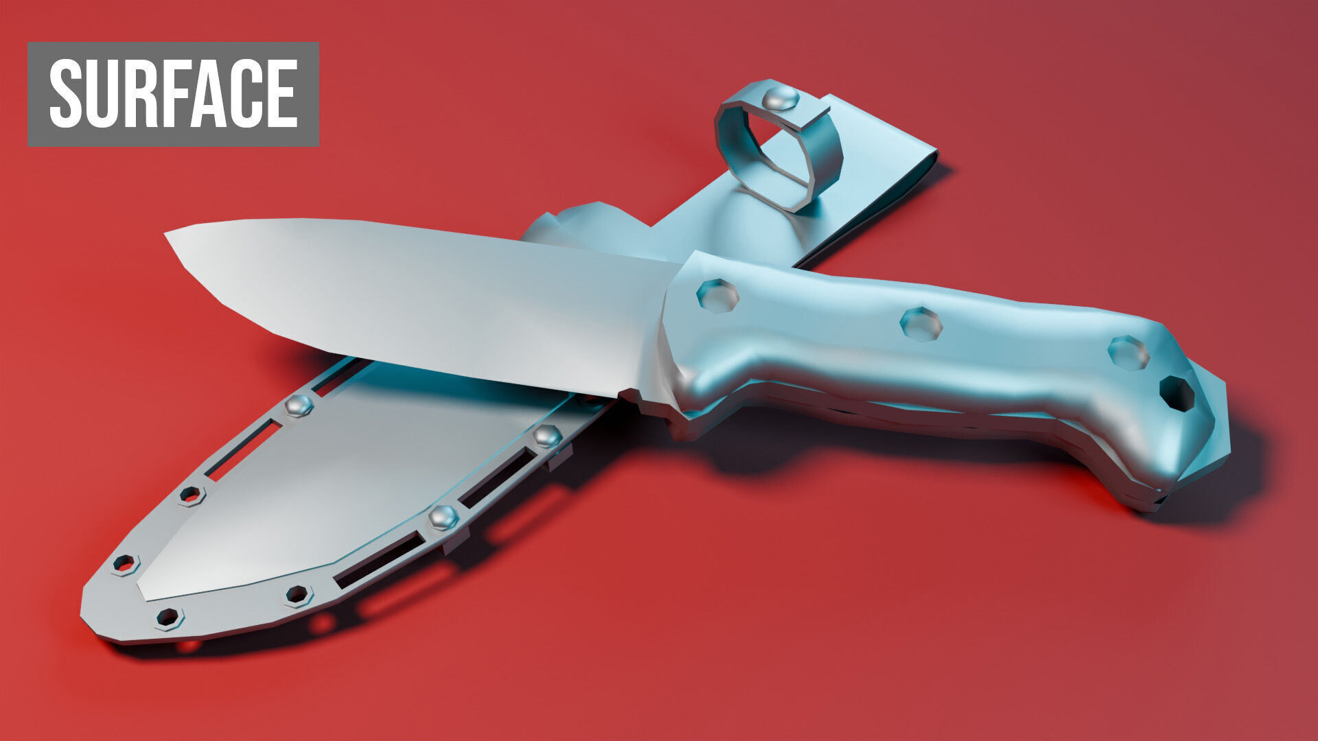 KA-BAR BK-2 Knife Low-poly 3D model_12