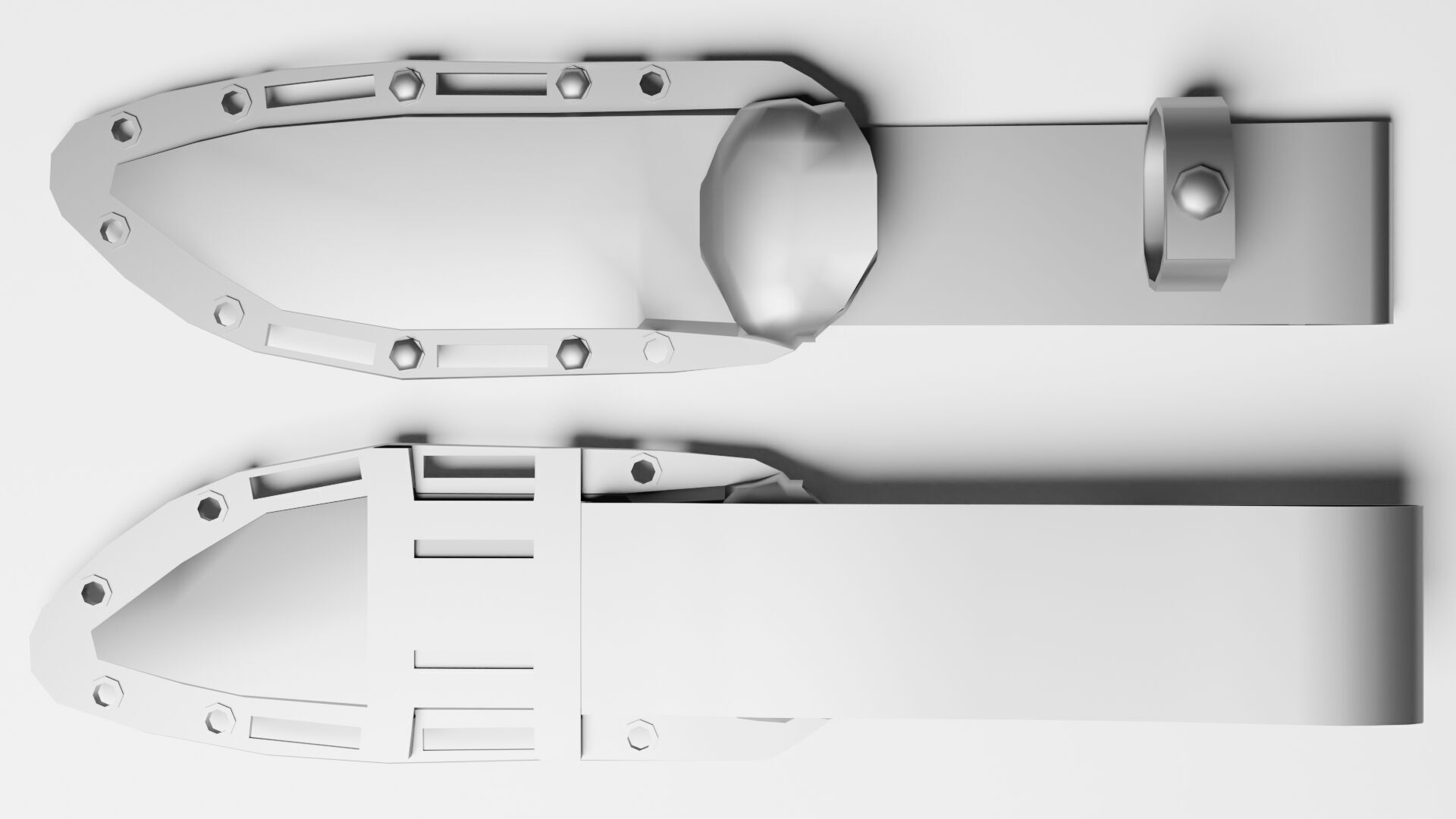 KA-BAR BK-2 Knife Low-poly 3D model_14