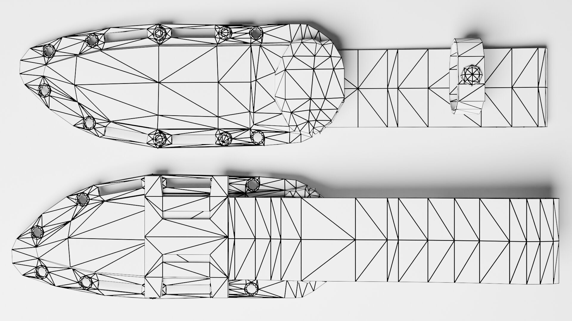 KA-BAR BK-2 Knife Low-poly 3D model_9