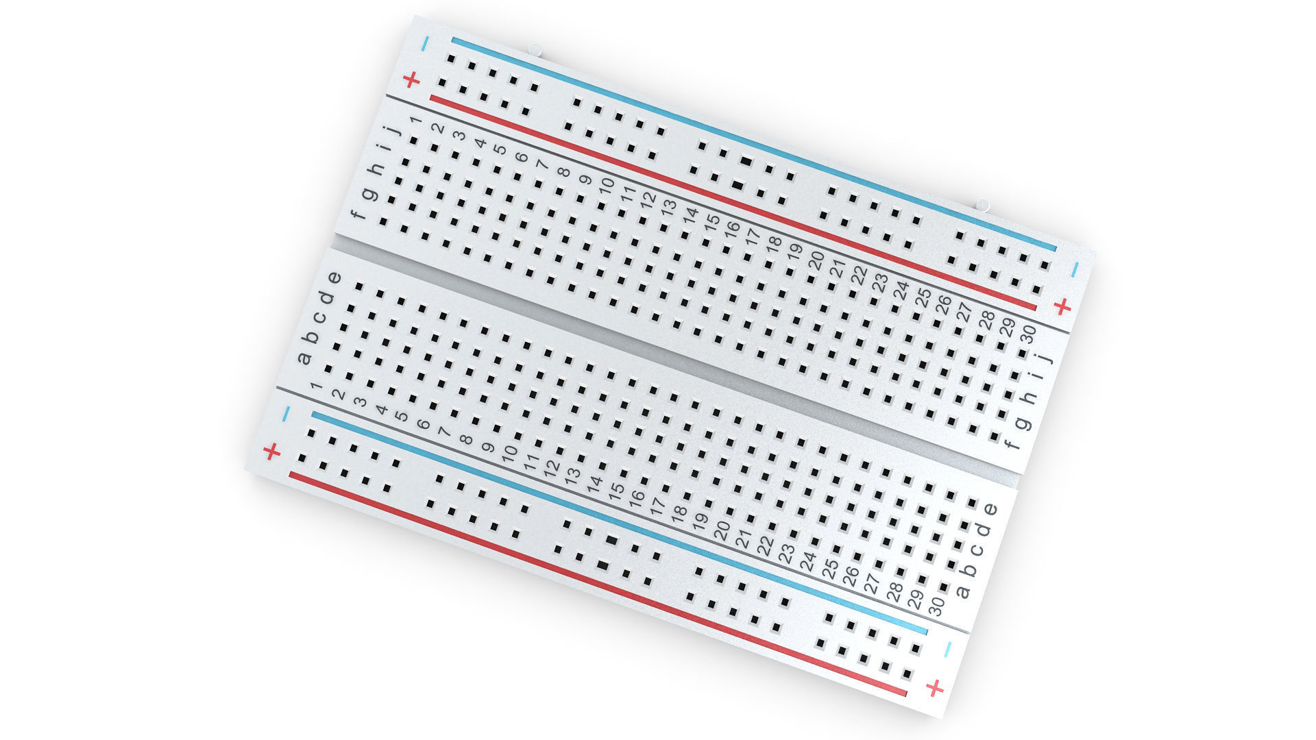 Breadboard Low-poly 3D model_2
