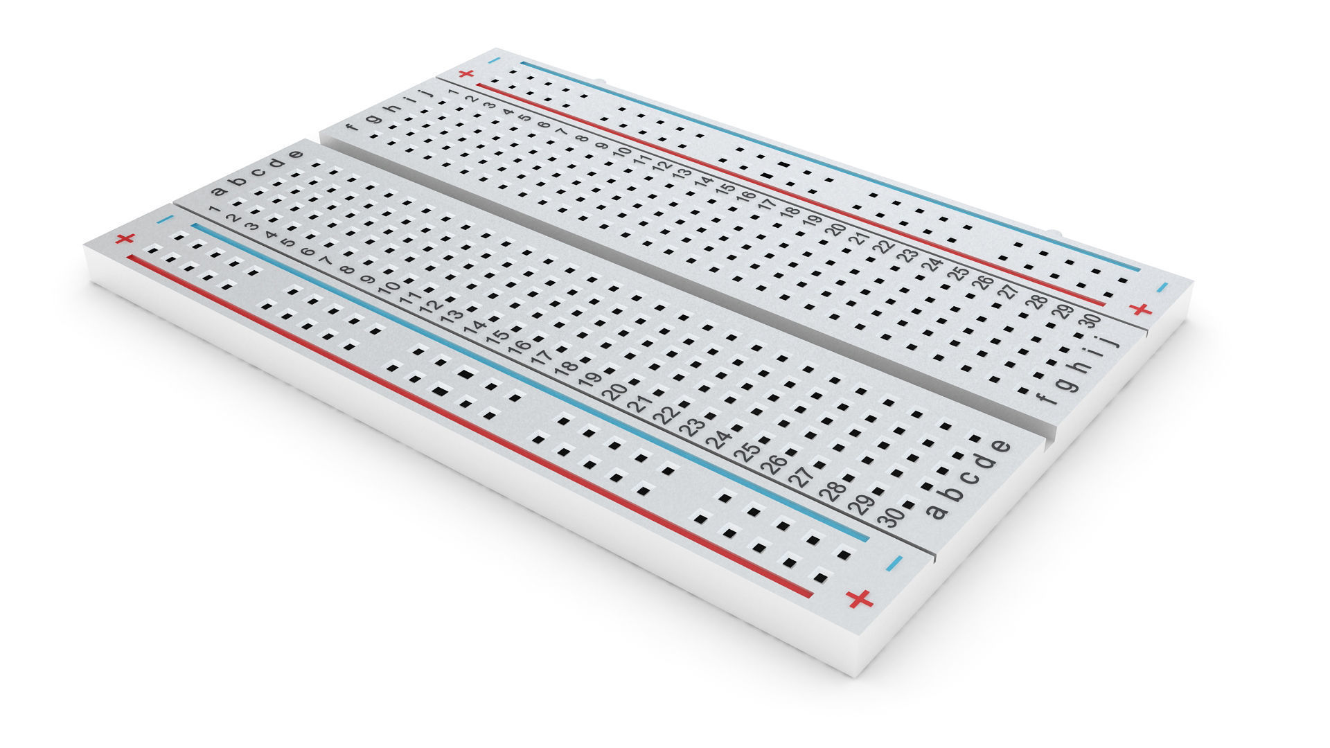 Breadboard Low-poly 3D model_3