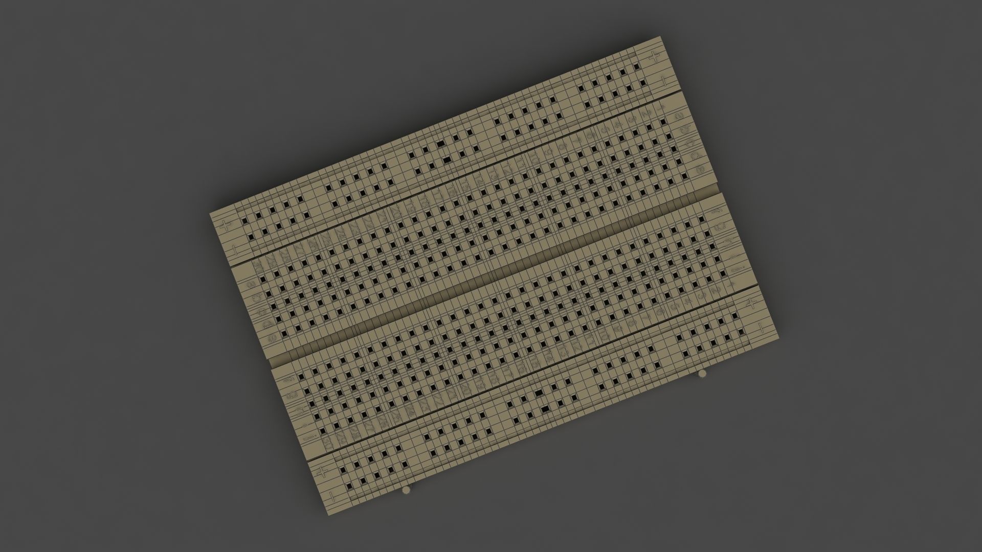 Breadboard Low-poly 3D model_5
