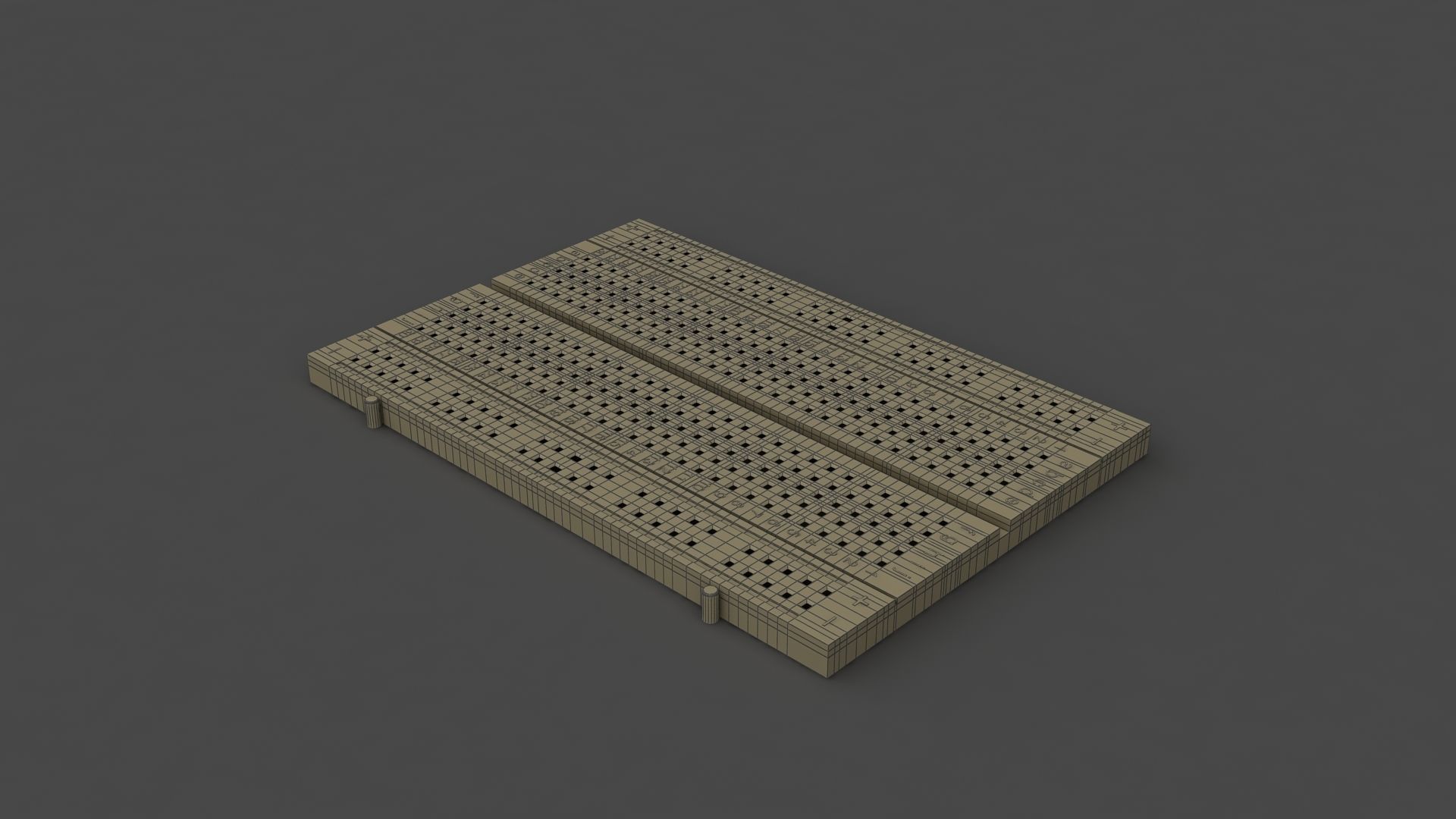 Breadboard Low-poly 3D model_6