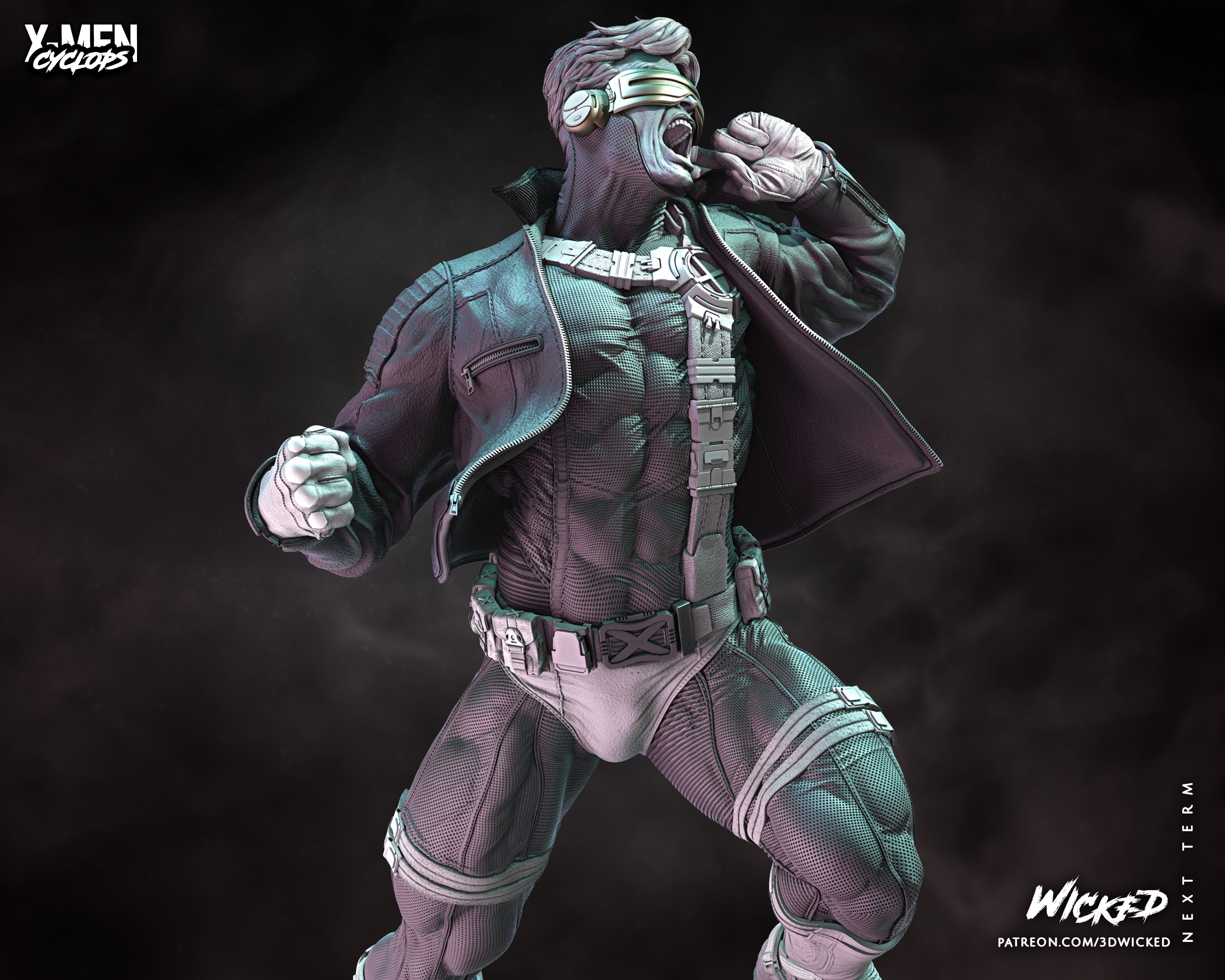 Wicked Marvel Cyclops Sculpture ready for 3d printing 3D print model_51