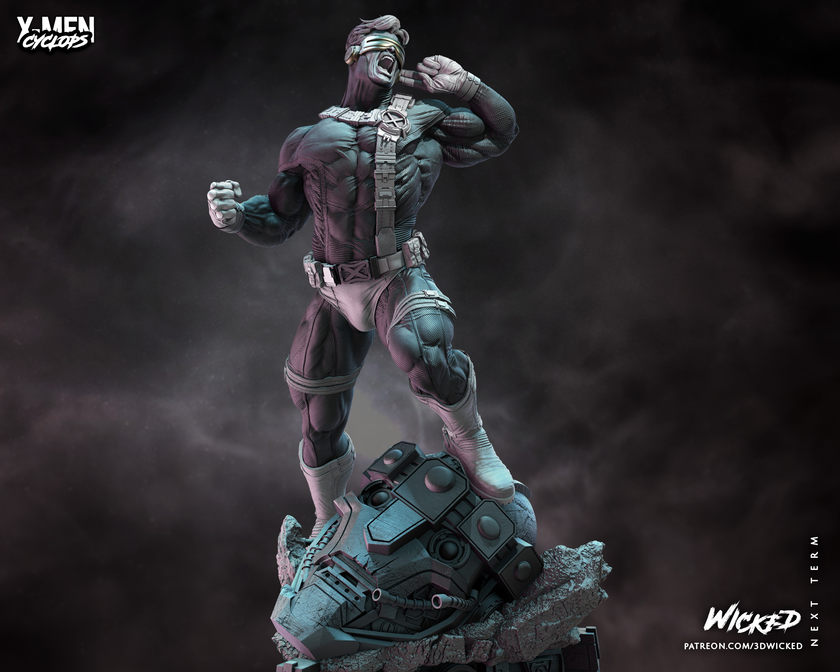 Wicked Marvel Cyclops Sculpture ready for 3d printing 3D print model_47