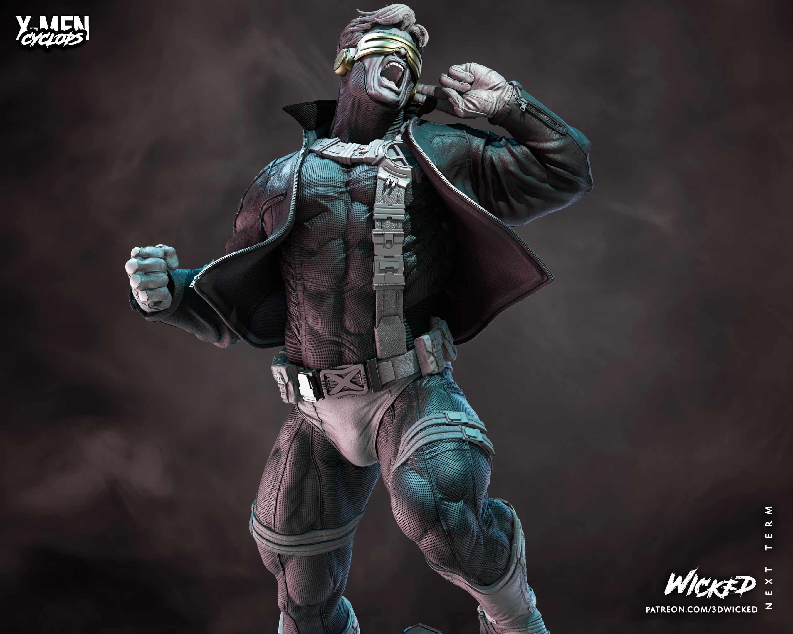 Wicked Marvel Cyclops Sculpture ready for 3d printing 3D print model_62