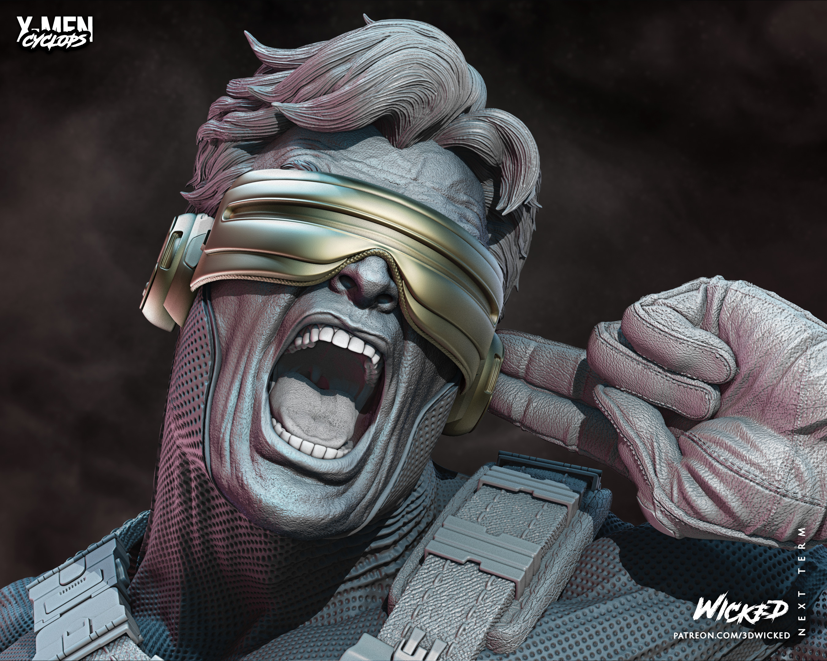 Wicked Marvel Cyclops Sculpture ready for 3d printing 3D print model_53