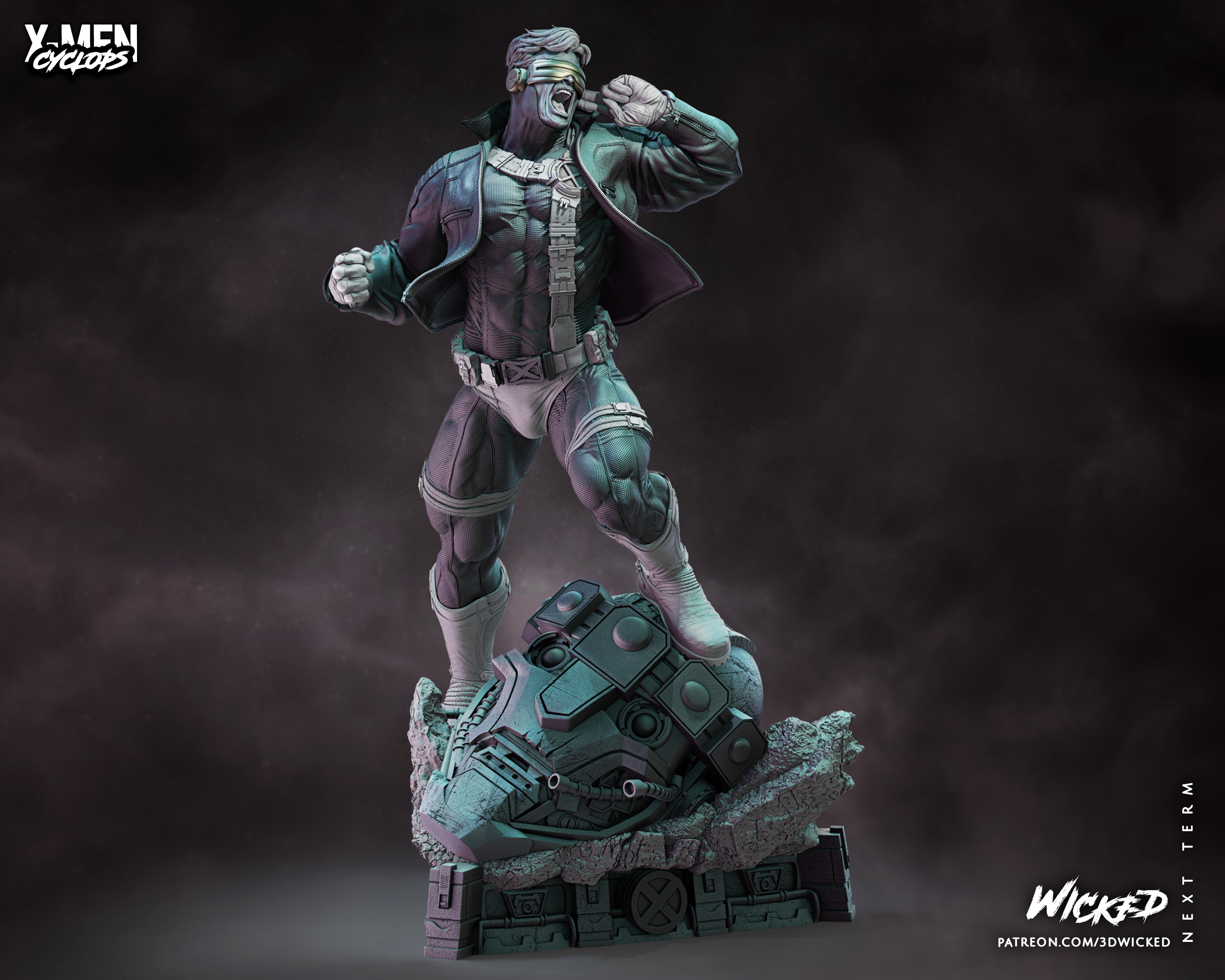 Wicked Marvel Cyclops Sculpture ready for 3d printing 3D print model_58