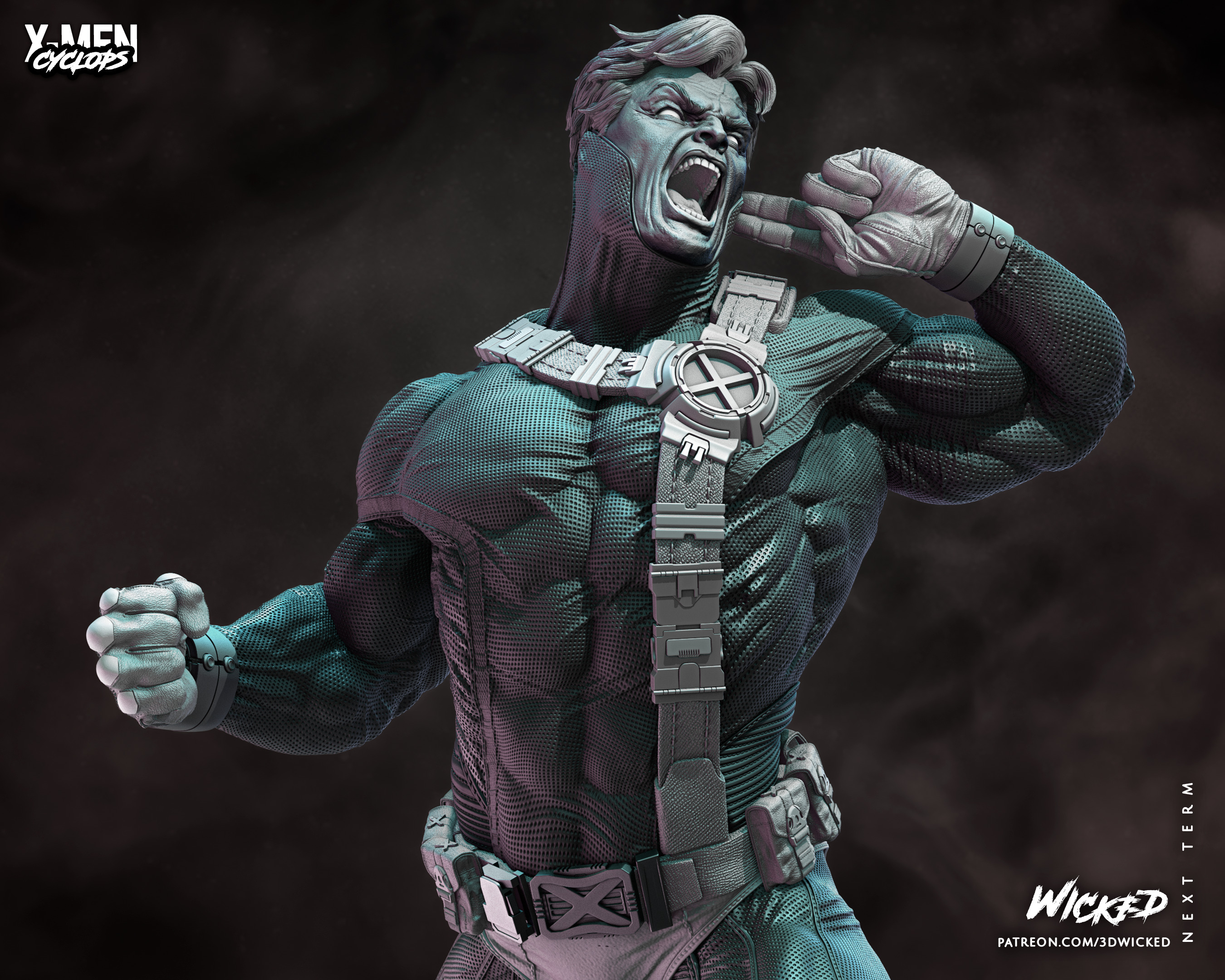 Wicked Marvel Cyclops Sculpture ready for 3d printing 3D print model_65