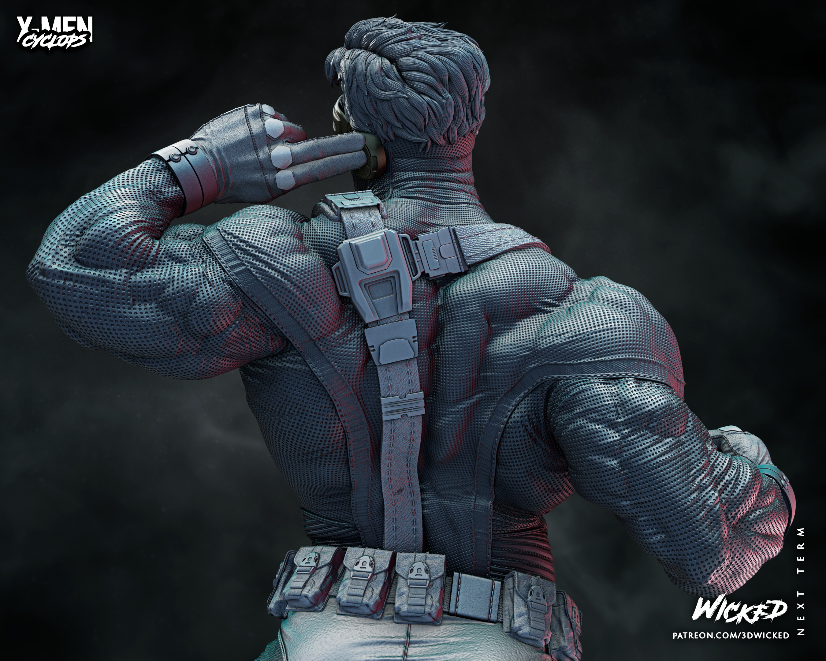 Wicked Marvel Cyclops Sculpture ready for 3d printing 3D print model_52