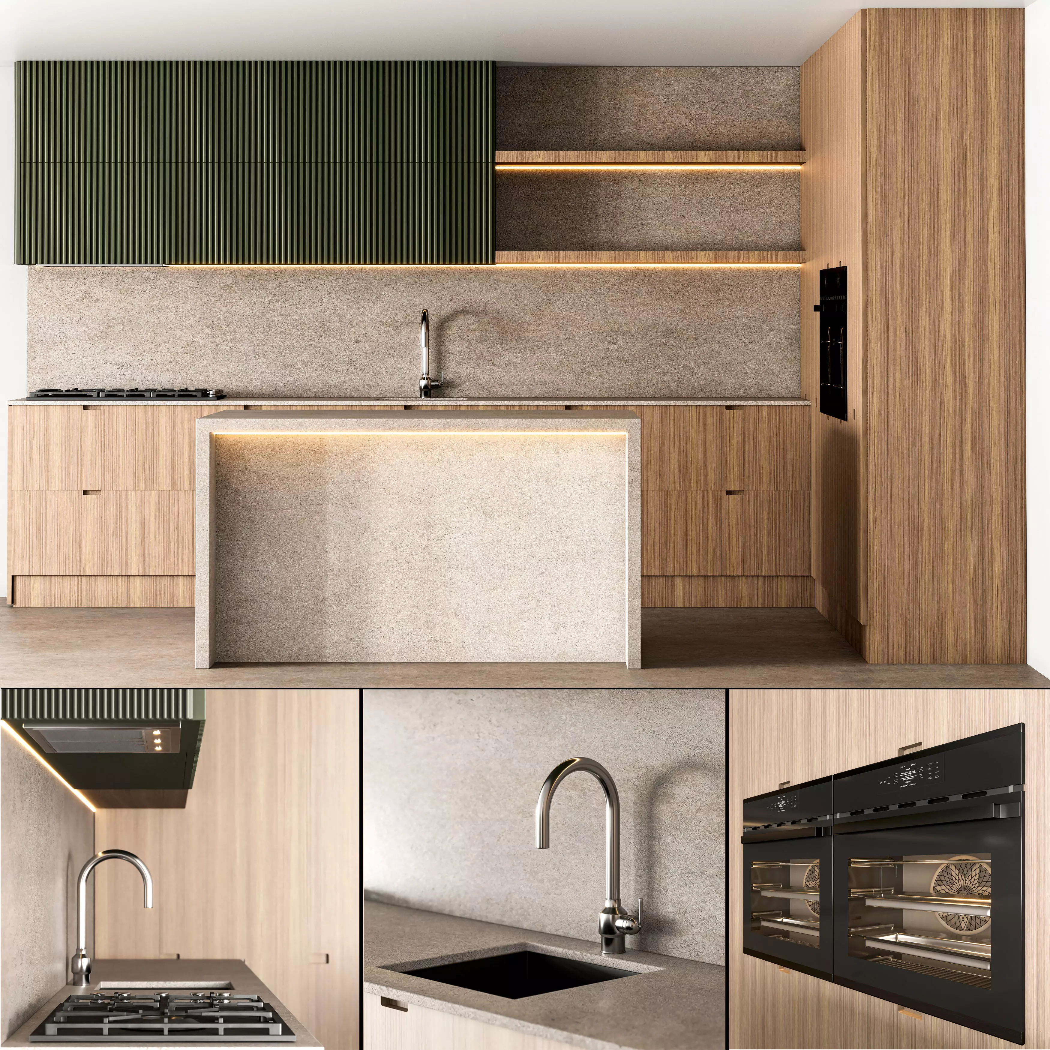 modern kitchen03 3D model