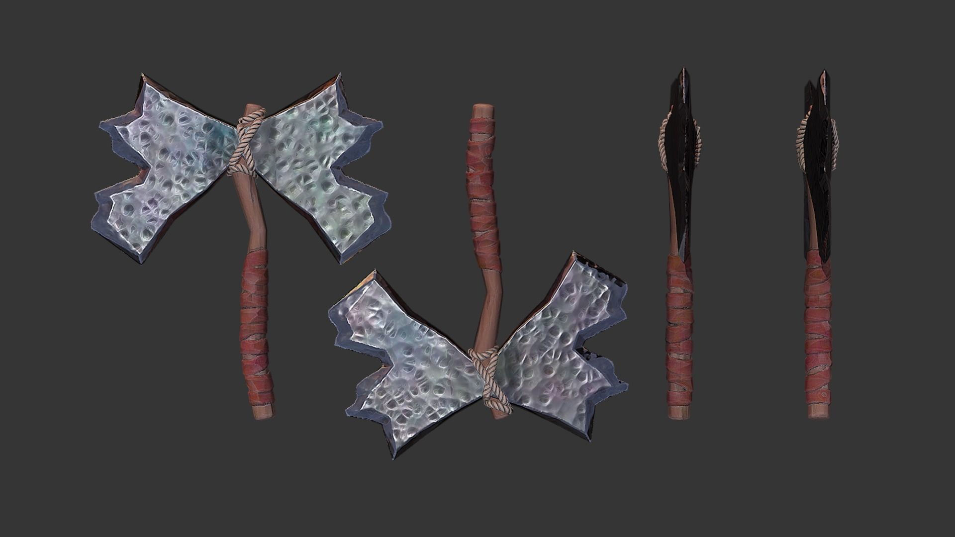 Axe Pack A Low-poly 3D model_13