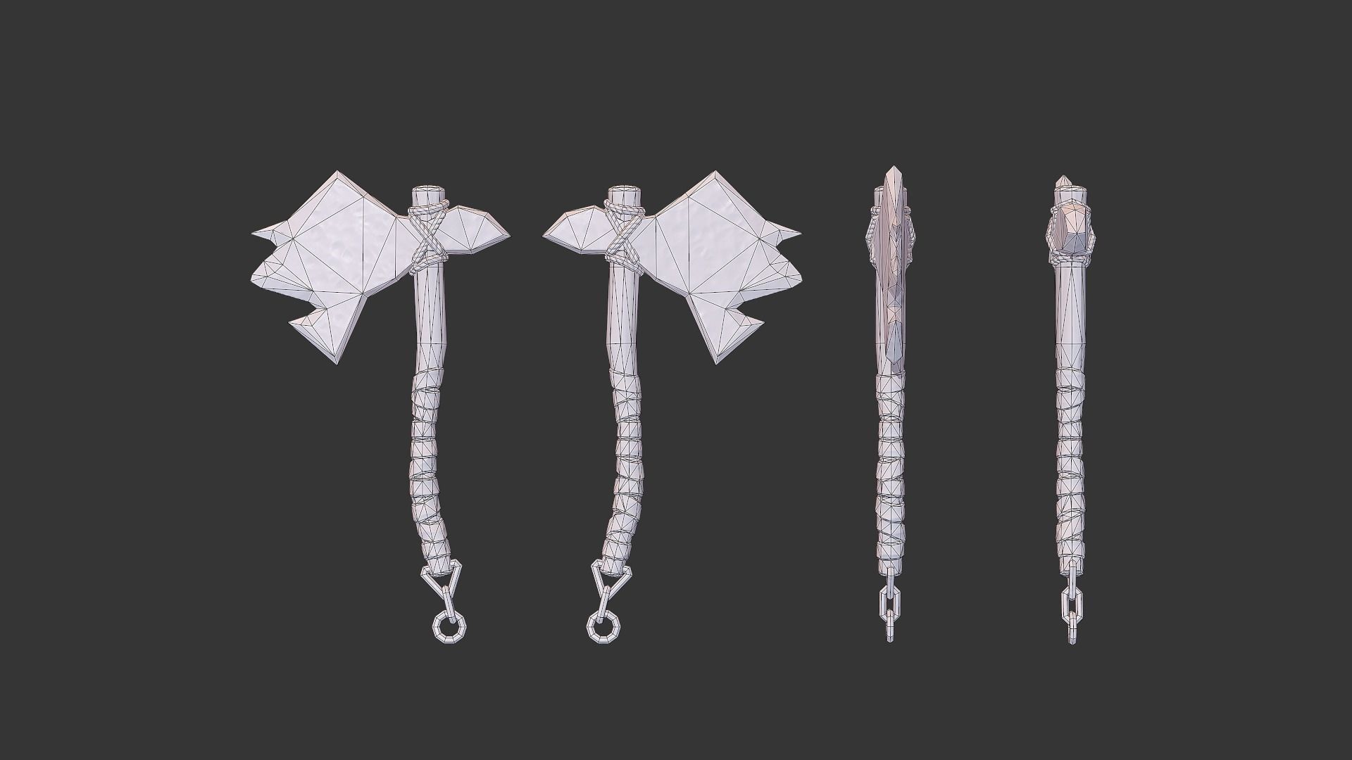 Axe Pack A Low-poly 3D model_38