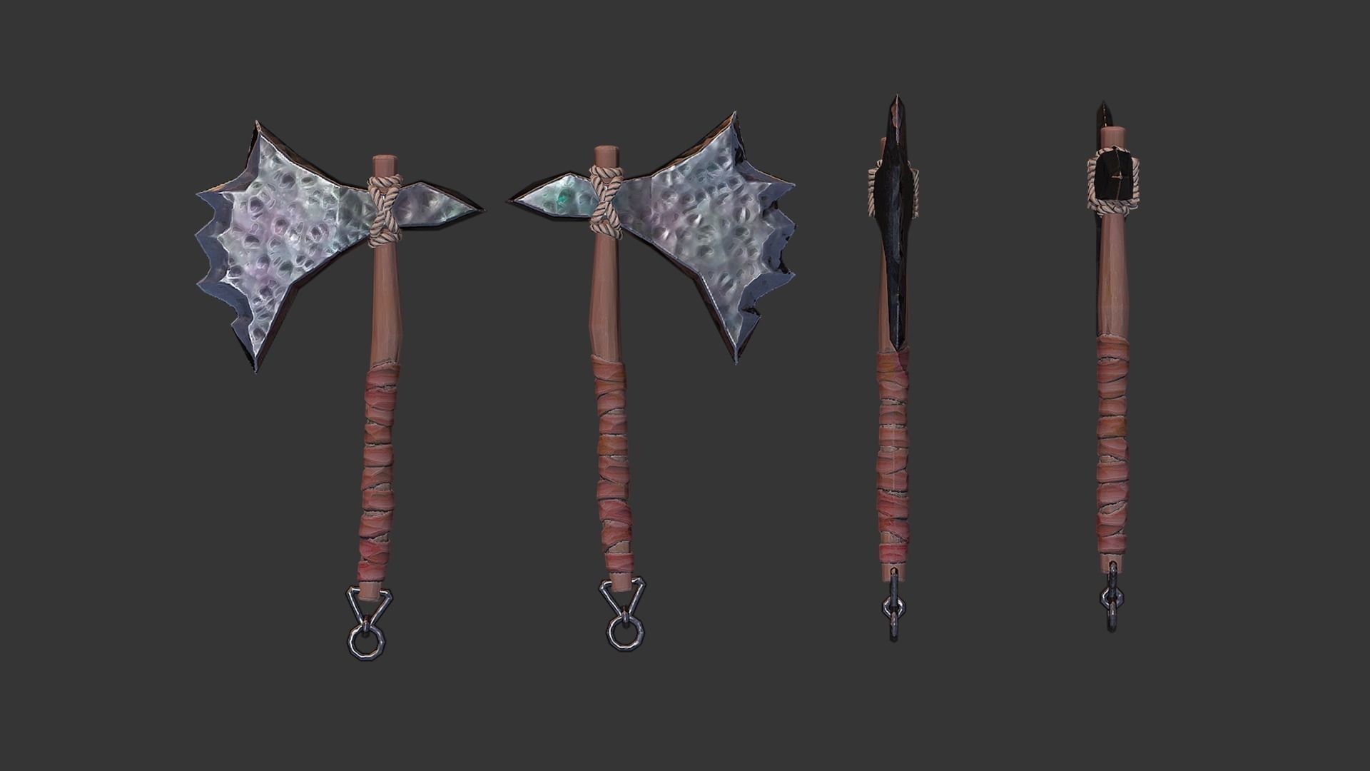 Axe Pack A Low-poly 3D model_11