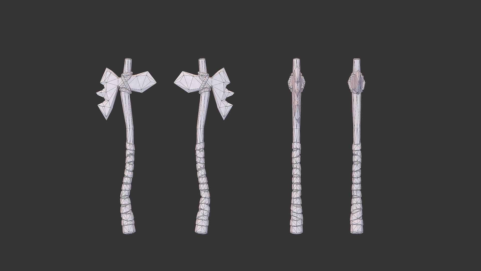 Axe Pack A Low-poly 3D model_28