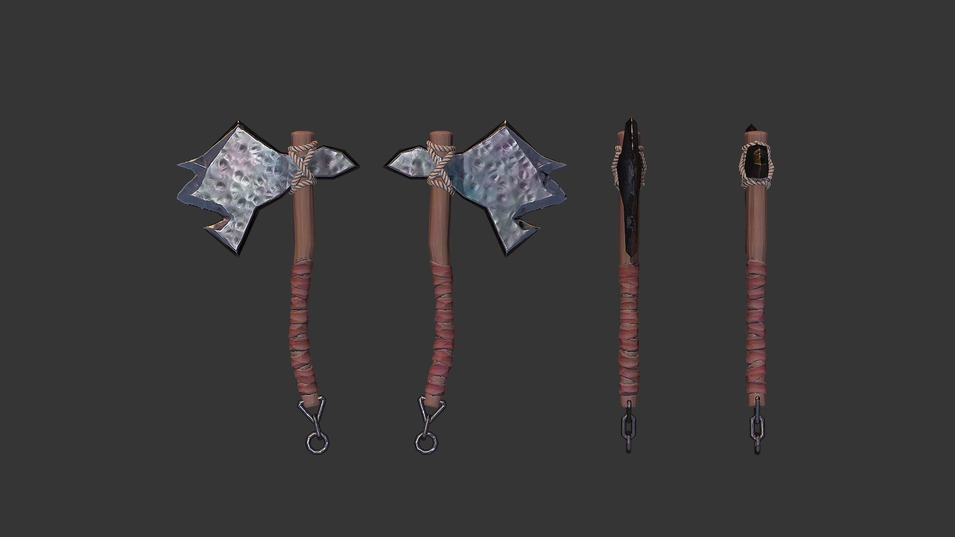 Axe Pack A Low-poly 3D model_37