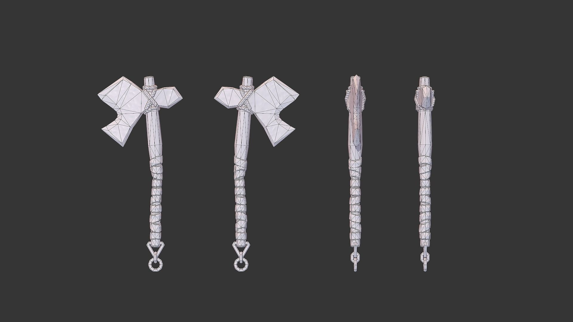 Axe Pack A Low-poly 3D model_26