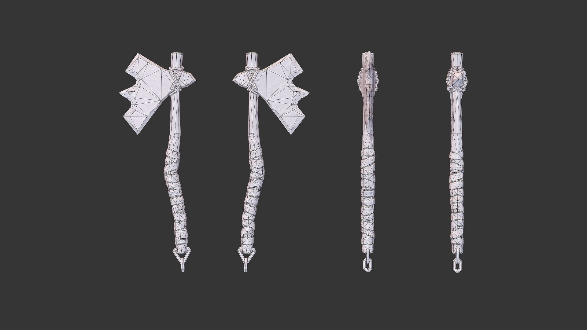 Axe Pack A Low-poly 3D model_10