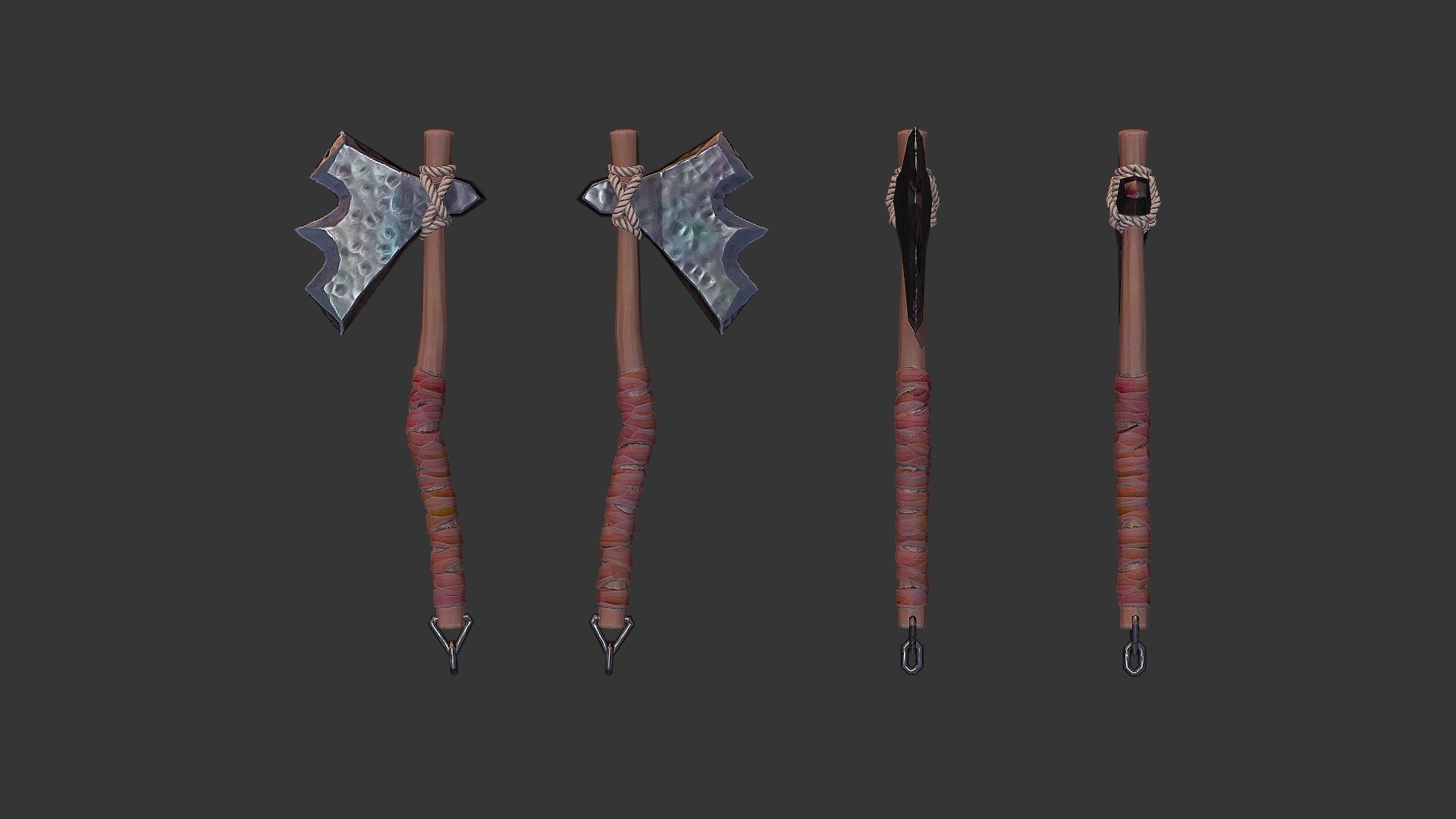 Axe Pack A Low-poly 3D model_9