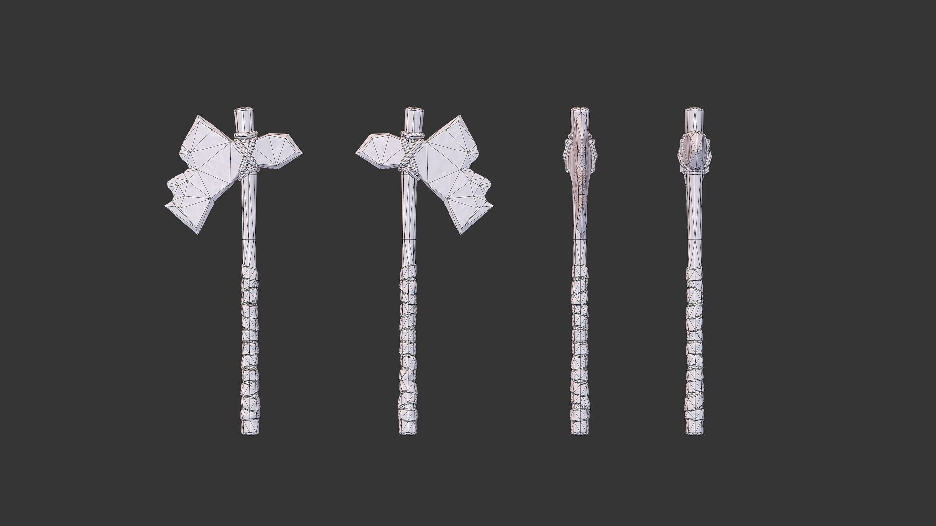 Axe Pack A Low-poly 3D model_2