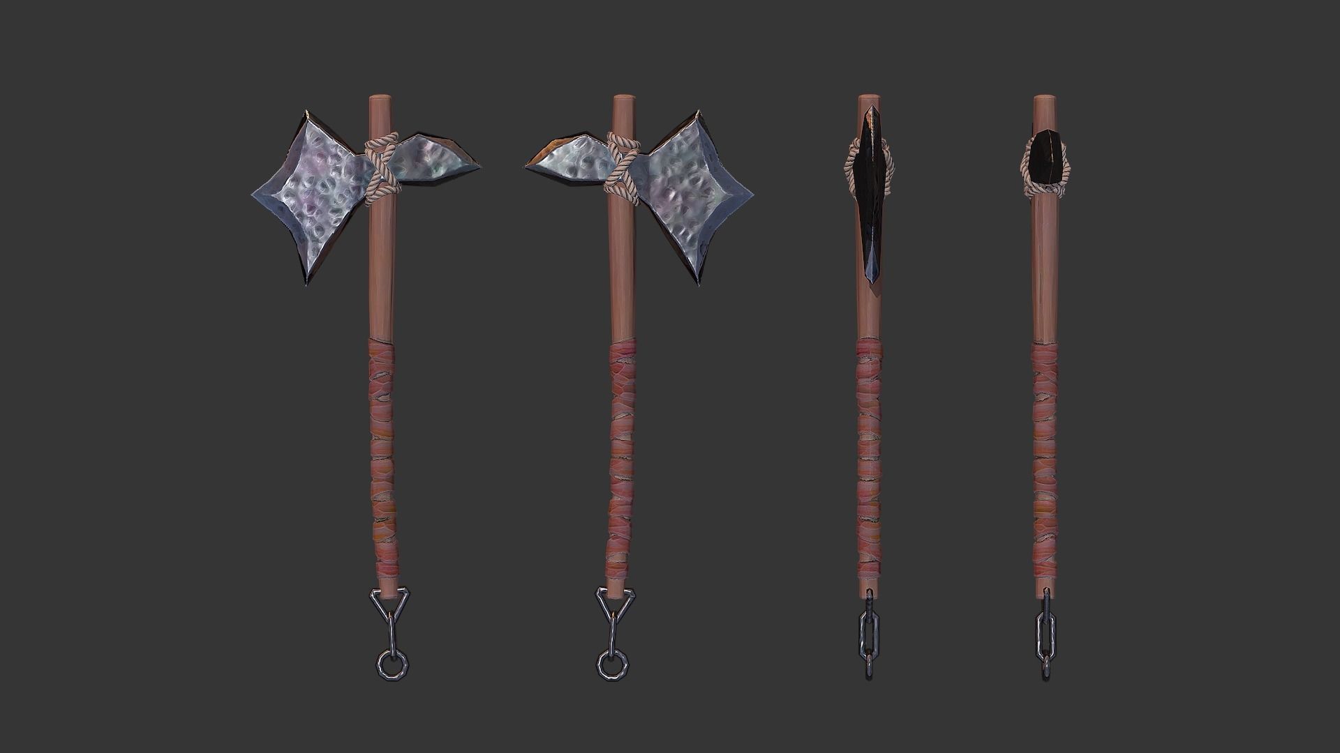 Axe Pack A Low-poly 3D model_17