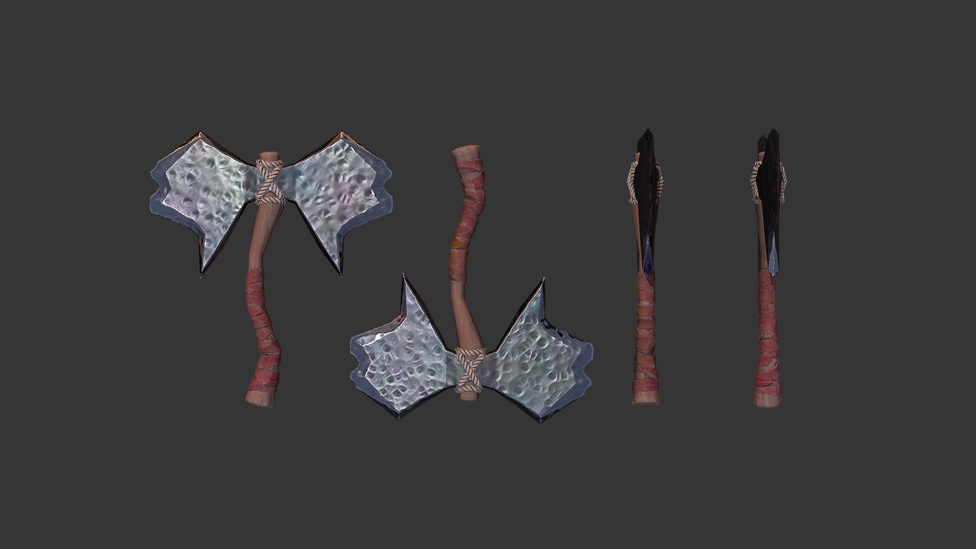 Axe Pack A Low-poly 3D model_33