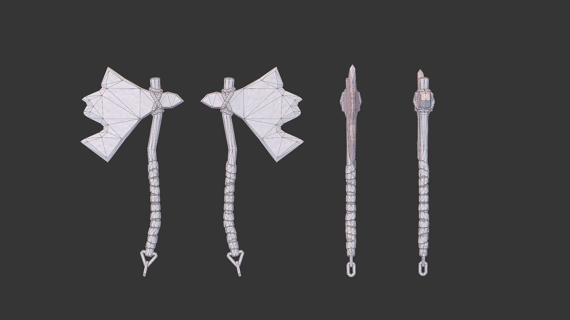 Axe Pack A Low-poly 3D model_30