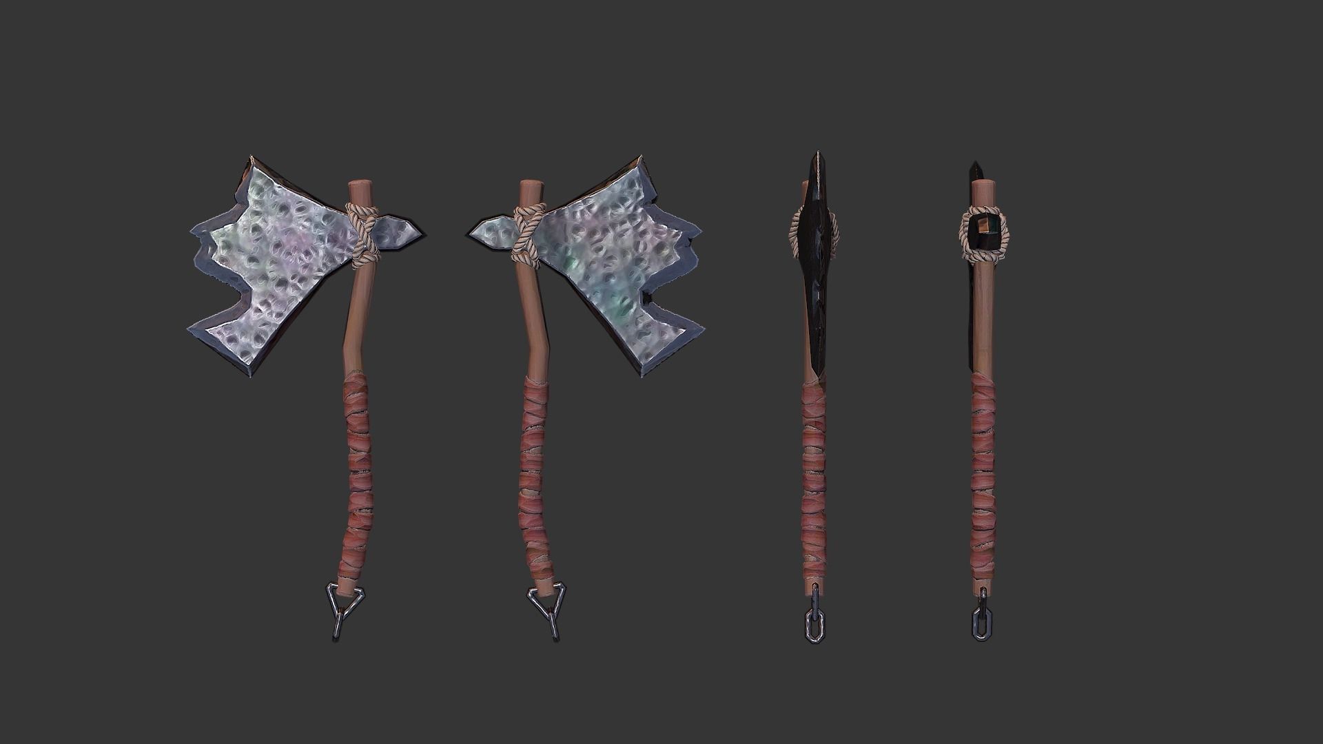 Axe Pack A Low-poly 3D model_29