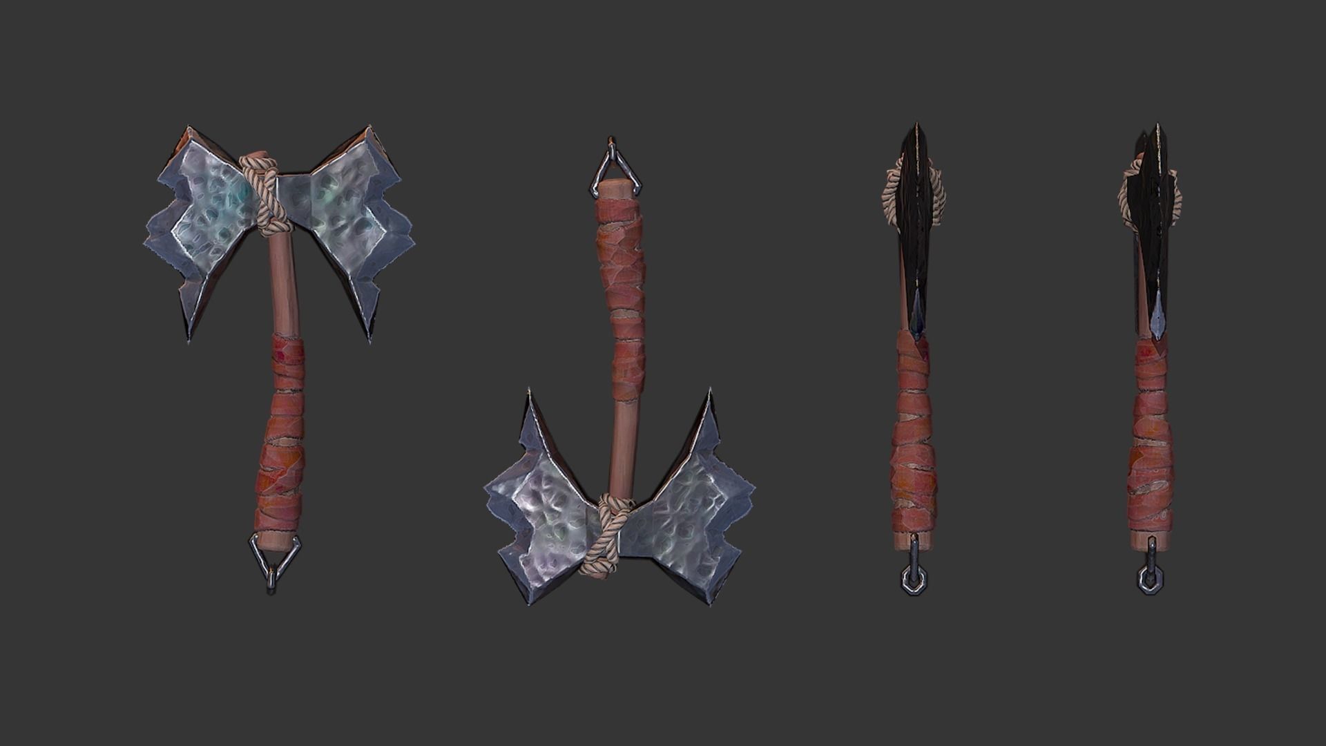 Axe Pack A Low-poly 3D model_21