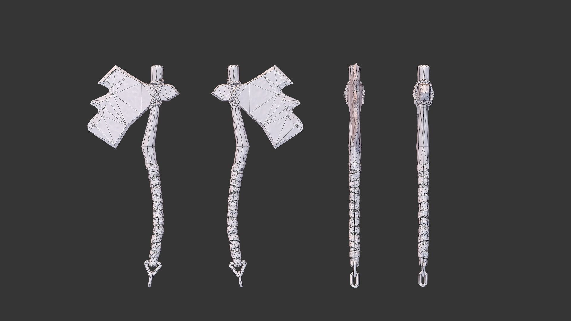 Axe Pack A Low-poly 3D model_24