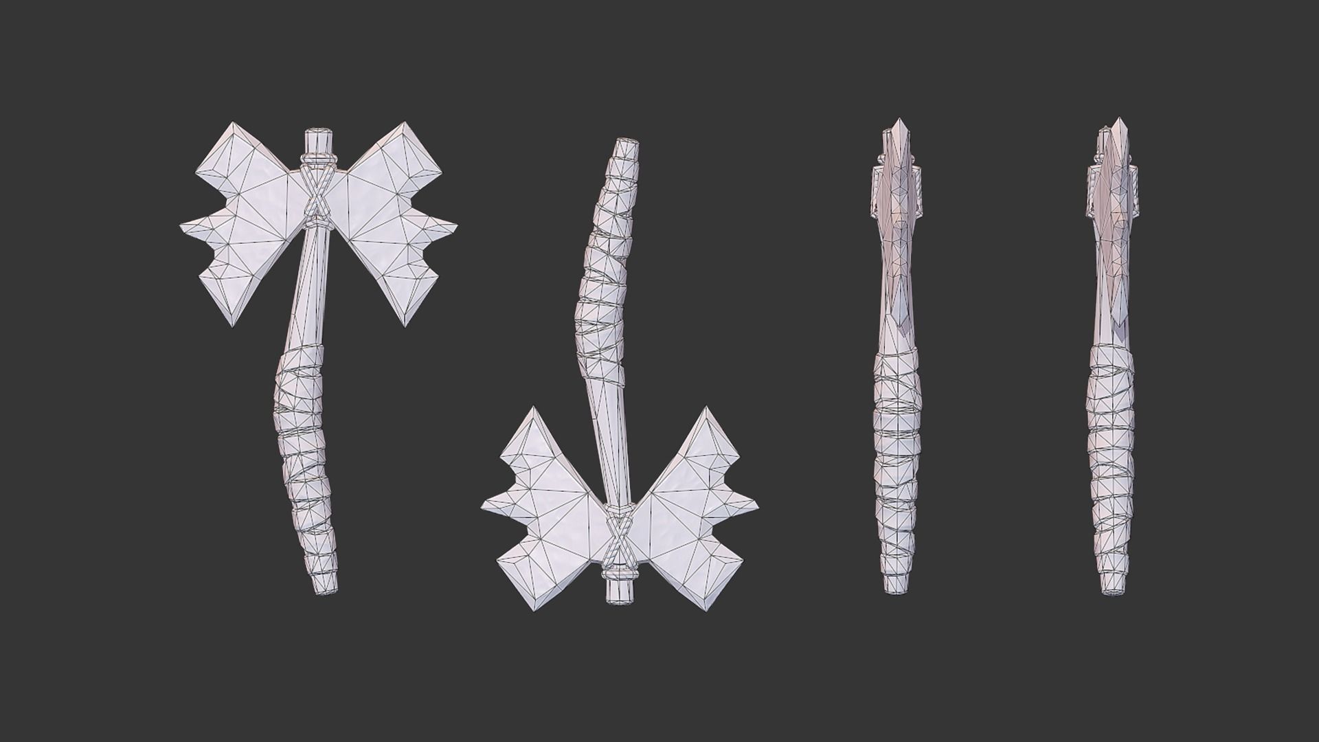 Axe Pack A Low-poly 3D model_20