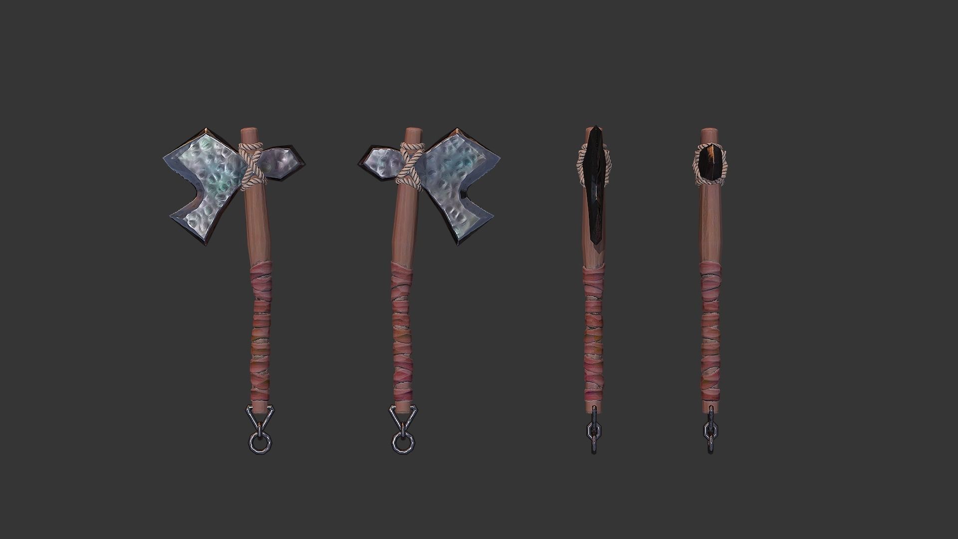 Axe Pack A Low-poly 3D model_25
