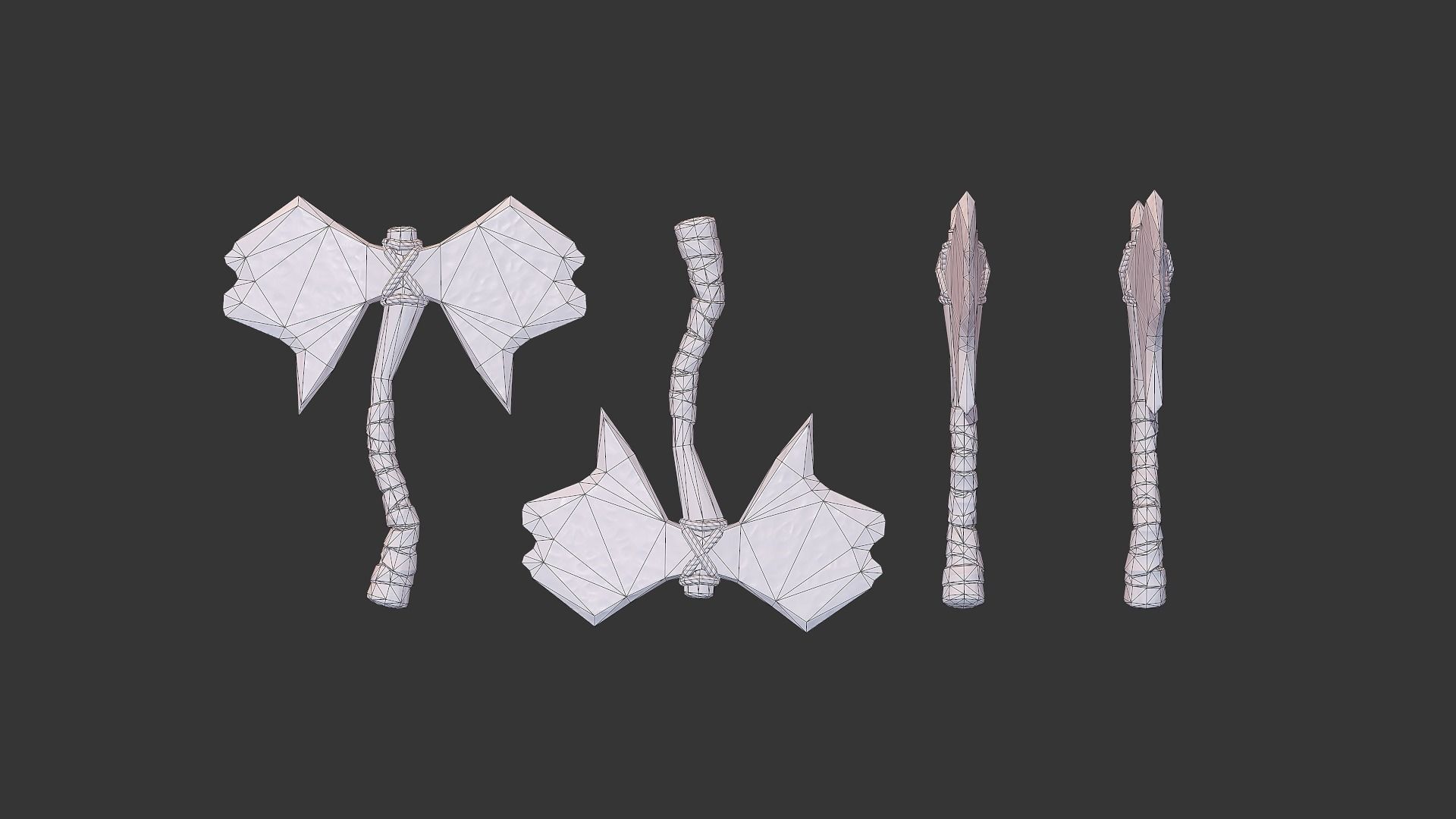 Axe Pack A Low-poly 3D model_34