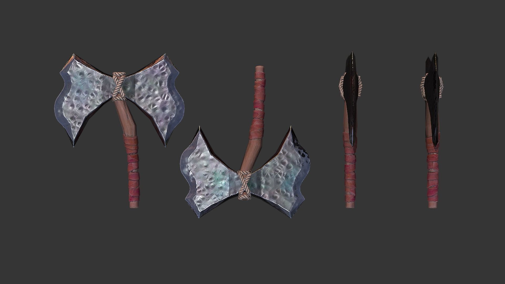 Axe Pack A Low-poly 3D model_39