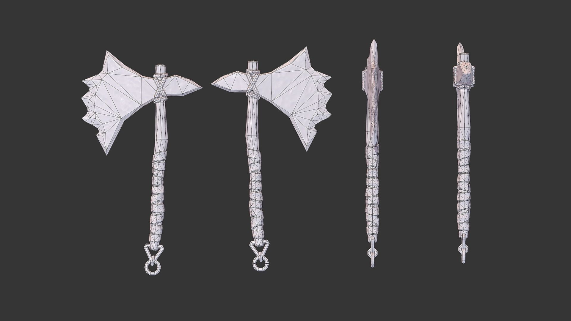Axe Pack A Low-poly 3D model_12