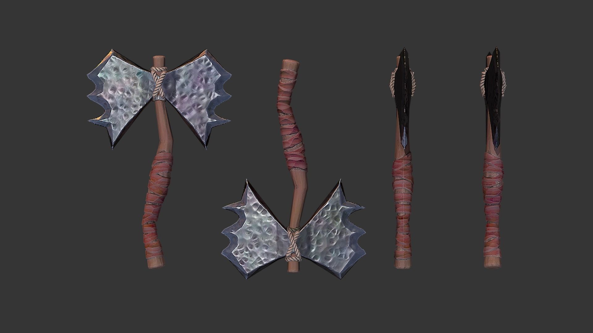 Axe Pack A Low-poly 3D model_7