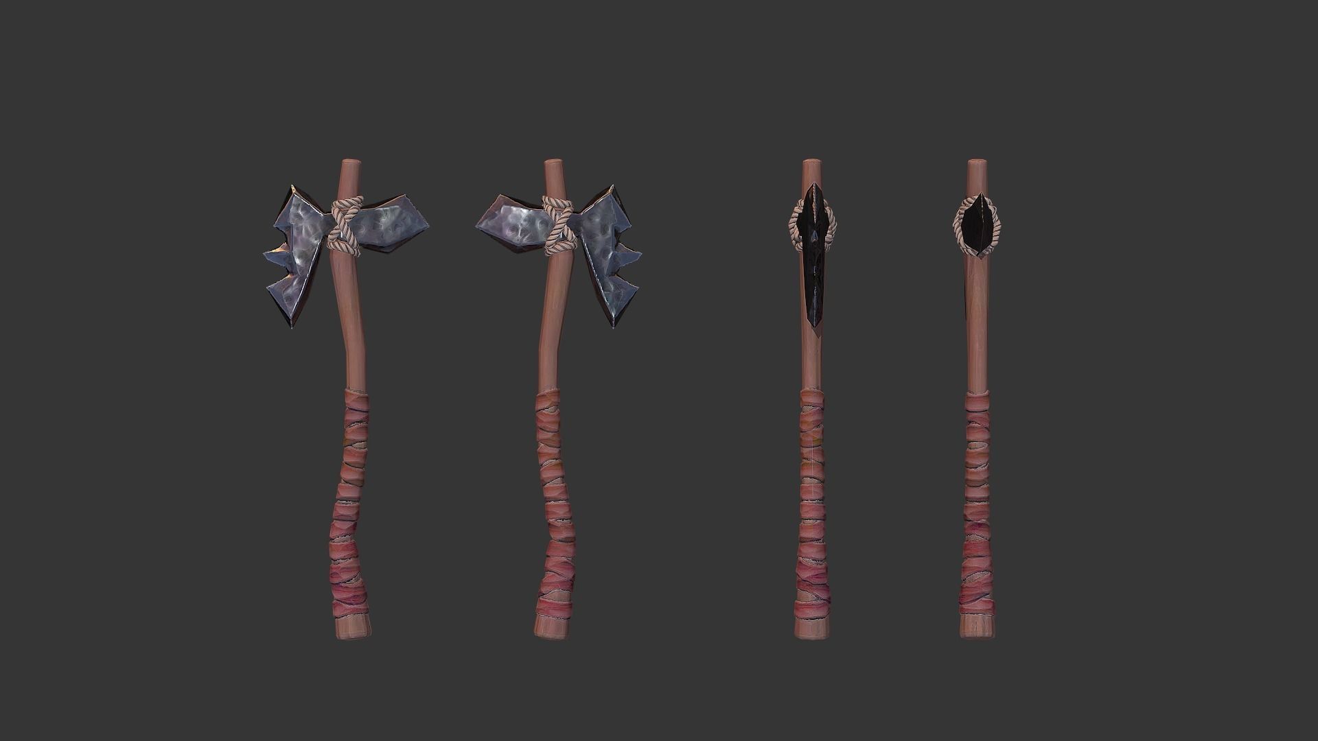 Axe Pack A Low-poly 3D model_27