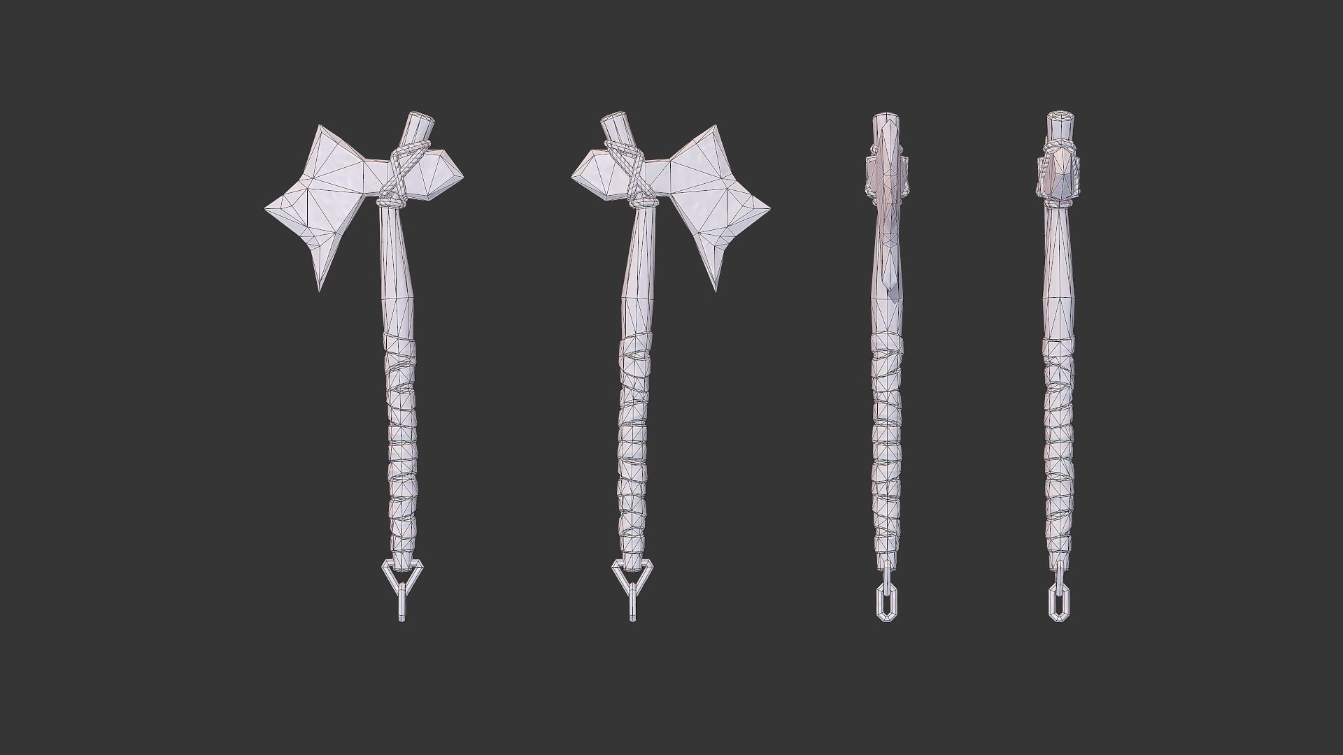 Axe Pack A Low-poly 3D model_16