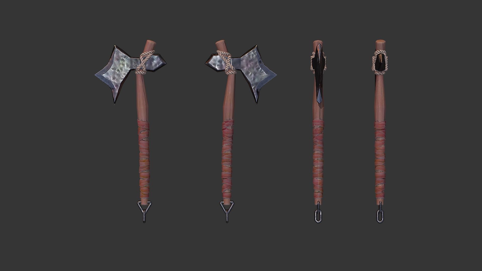 Axe Pack A Low-poly 3D model_15
