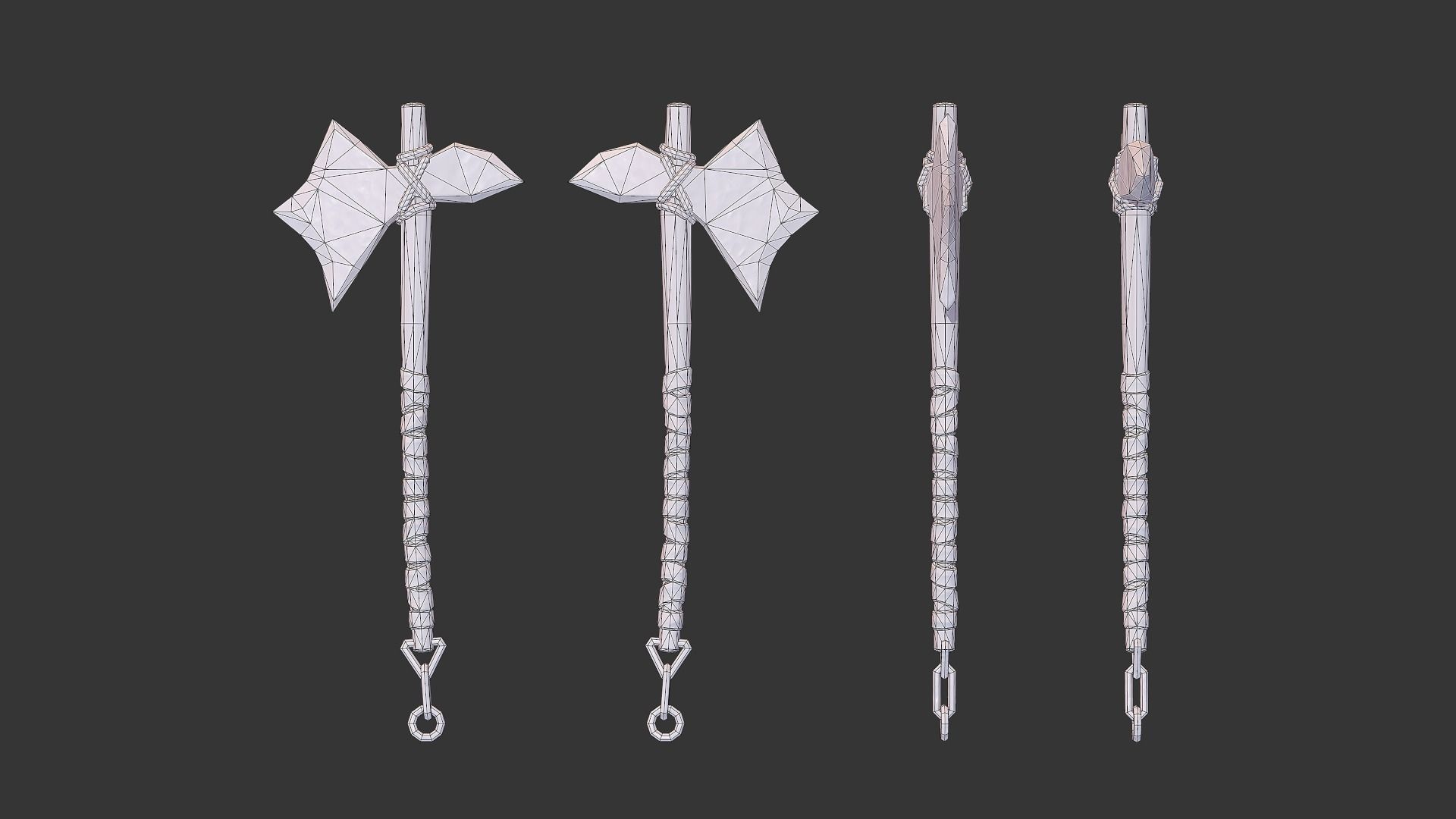 Axe Pack A Low-poly 3D model_18