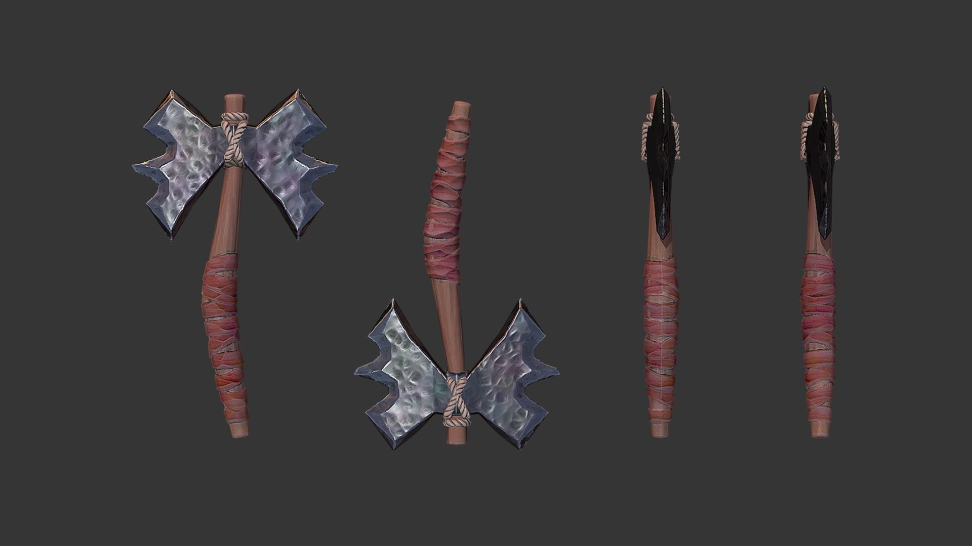 Axe Pack A Low-poly 3D model_19
