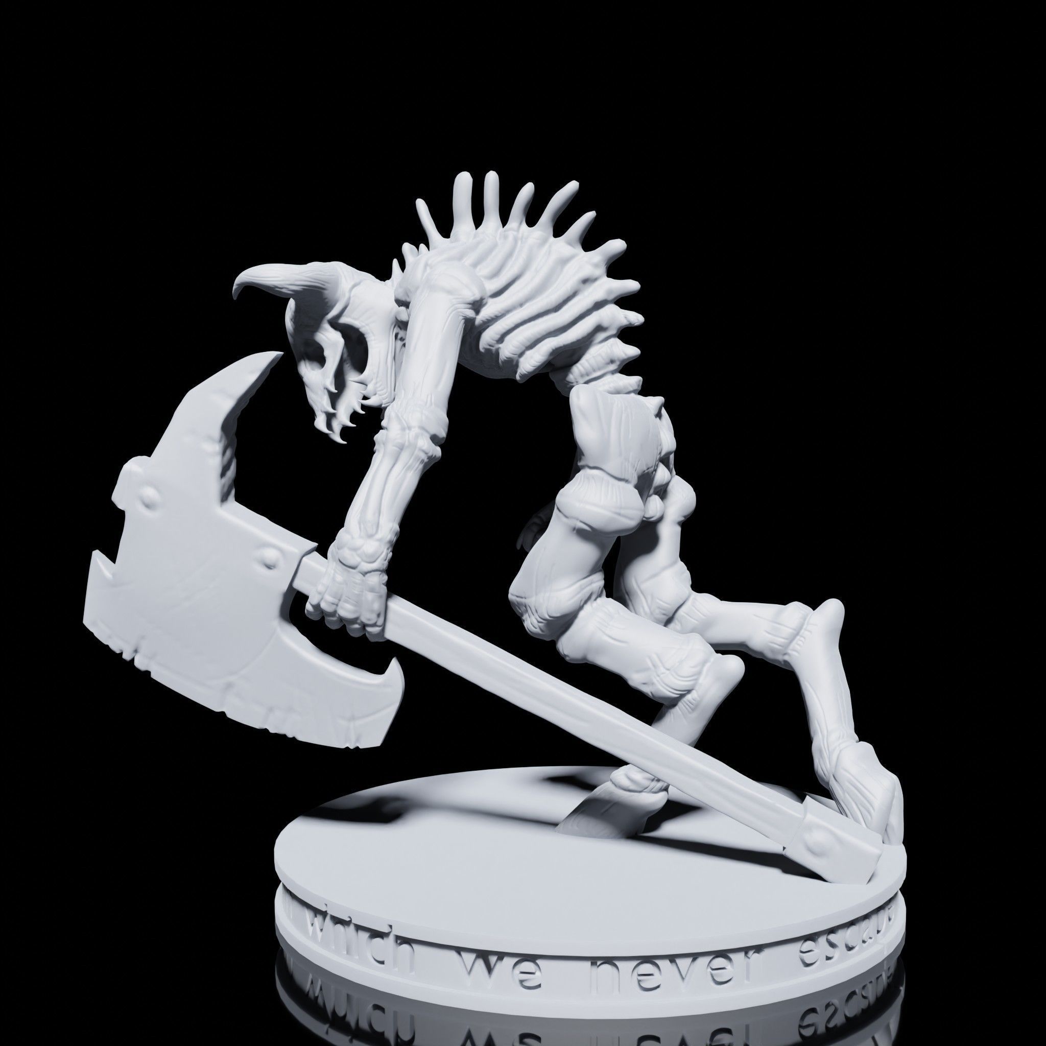 Minotaur Skeleton Miniature Set 3D print model_6
